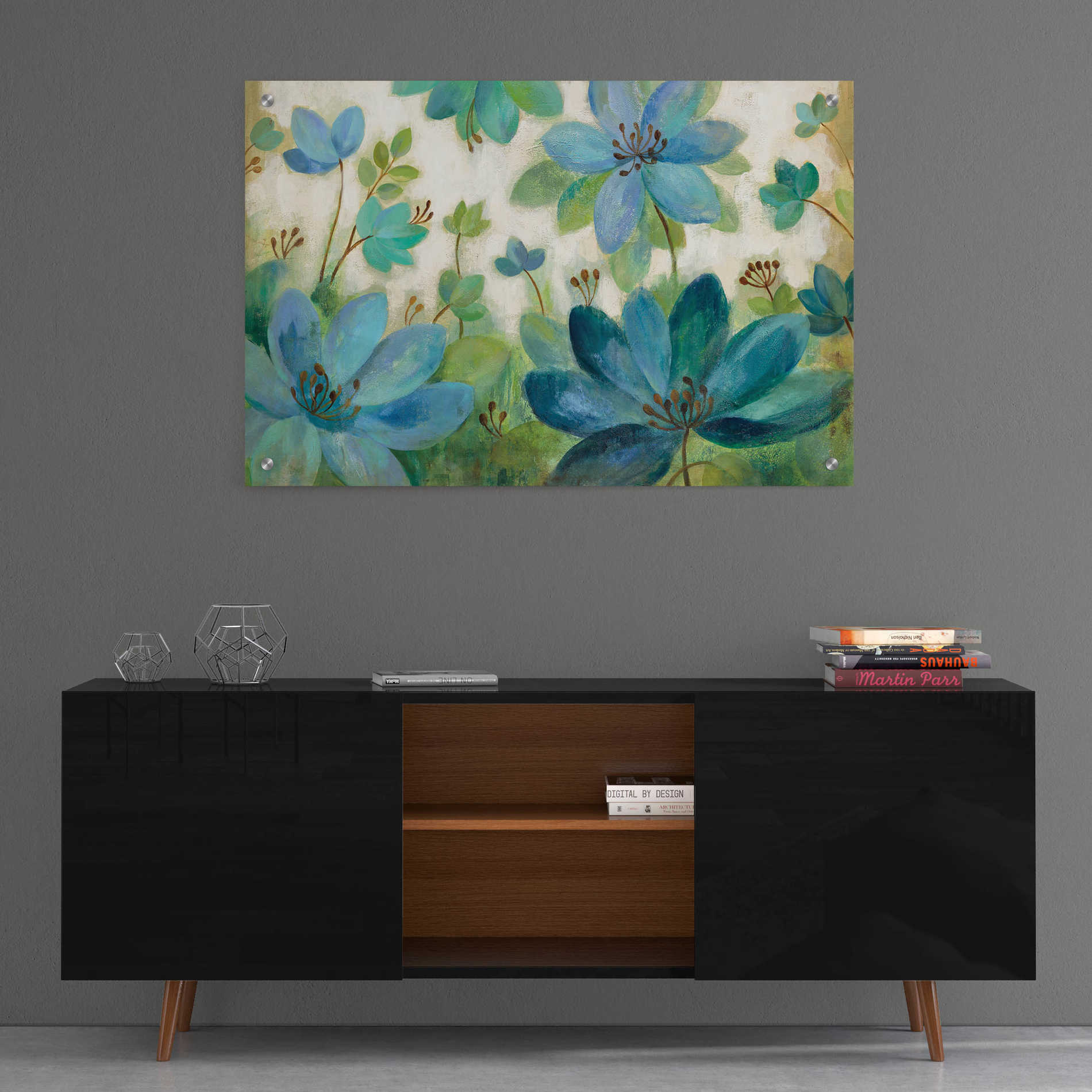 Epic Art 'Peacock Bloom' by Silvia Vassileva, Acrylic Glass Wall Art,36x24