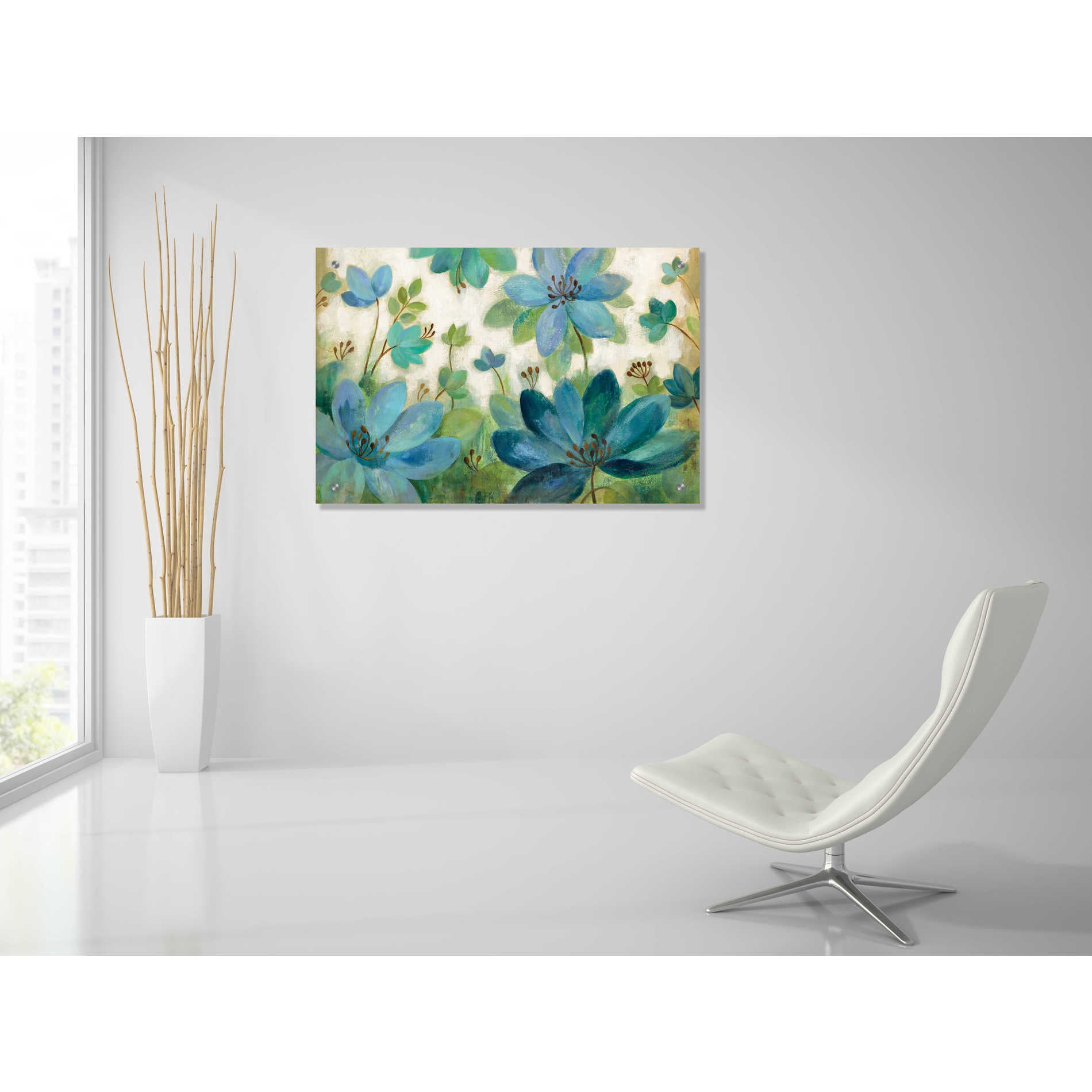 Epic Art 'Peacock Bloom' by Silvia Vassileva, Acrylic Glass Wall Art,36x24