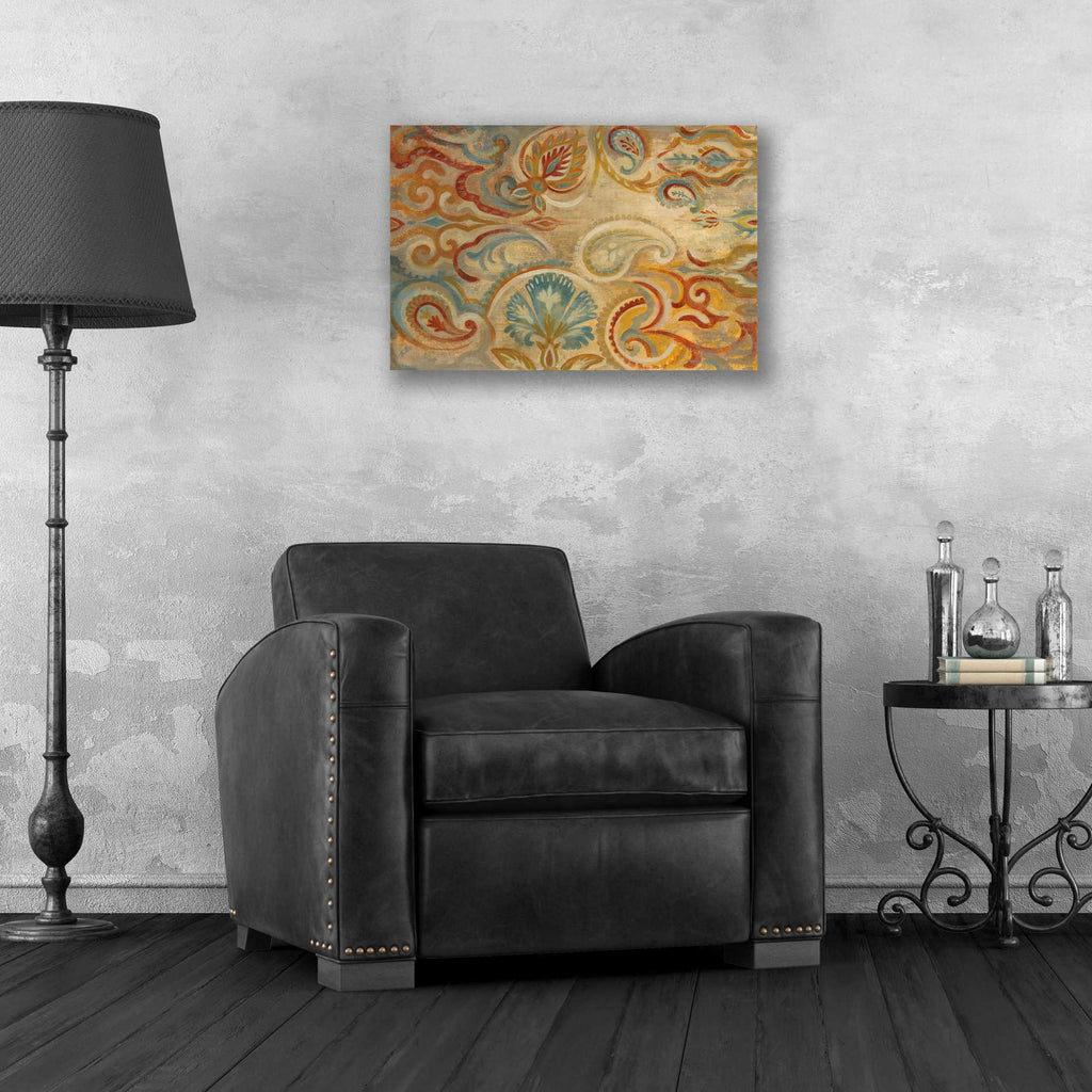 Epic Art 'Antique Paisley' by Silvia Vassileva, Acrylic Glass Wall Art,24x16