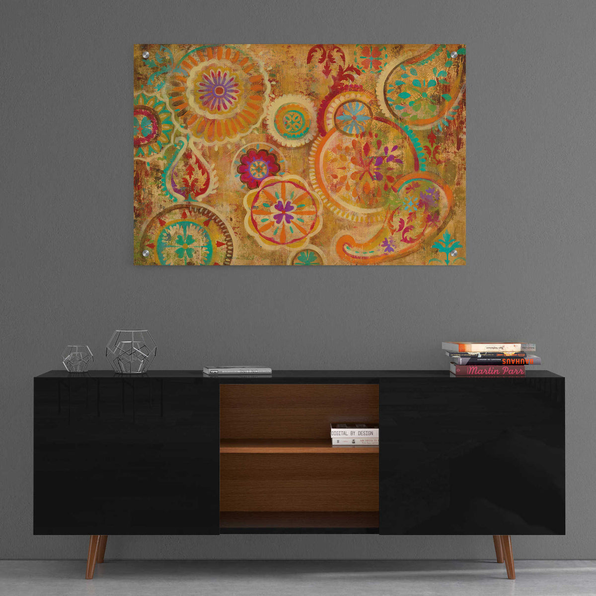 Epic Art 'Contemporary Paisley' by Silvia Vassileva, Acrylic Glass Wall Art,36x24