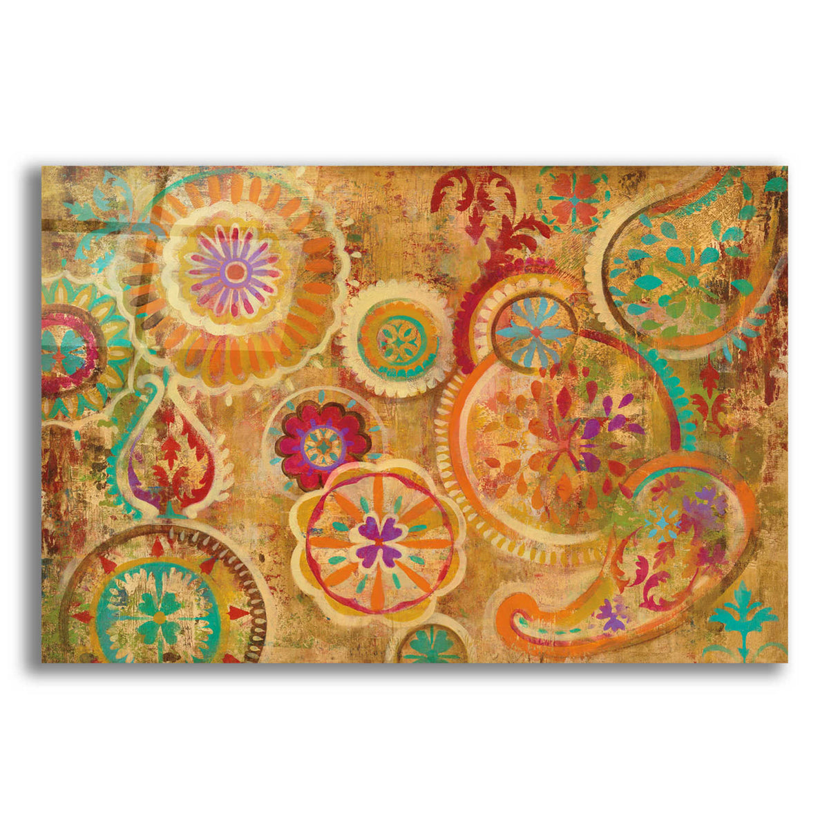 Epic Art 'Contemporary Paisley' by Silvia Vassileva, Acrylic Glass Wall Art