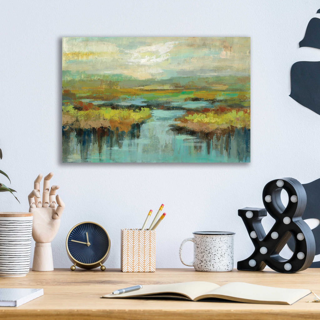 Epic Art 'Spring Landscape' by Silvia Vassileva, Acrylic Glass Wall Art,16x12