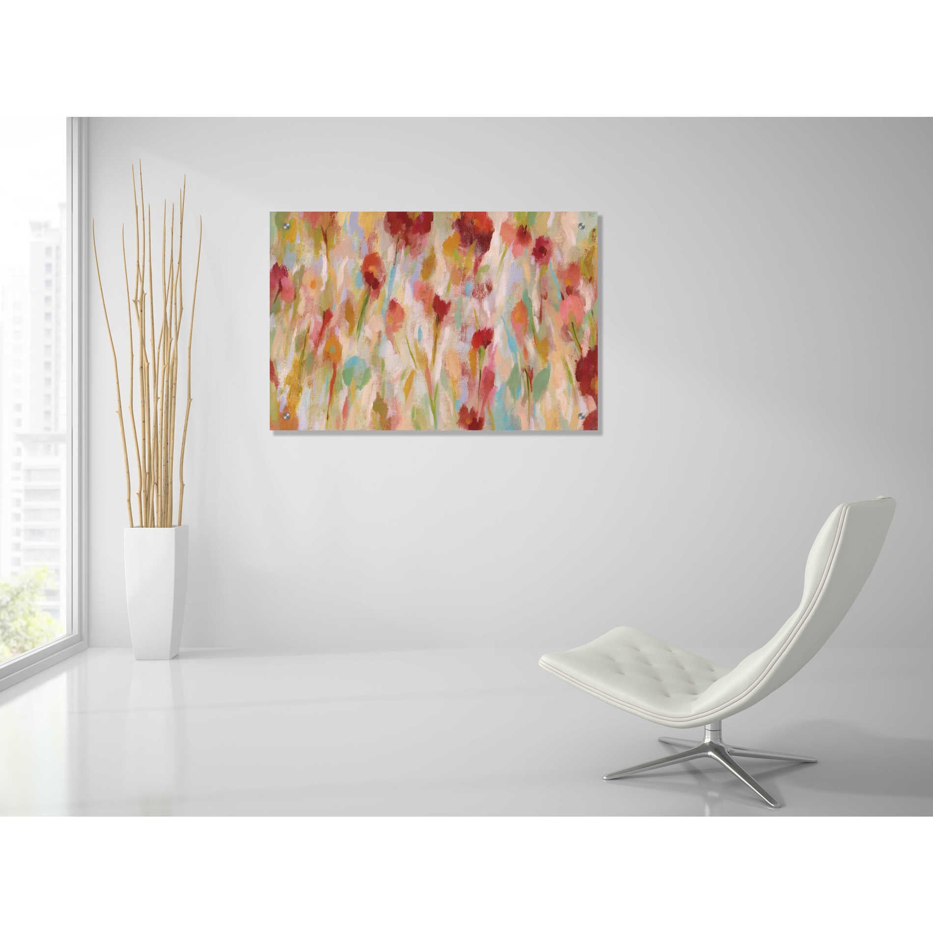 Epic Art 'Breezy Floral I' by Silvia Vassileva, Acrylic Glass Wall Art,36x24