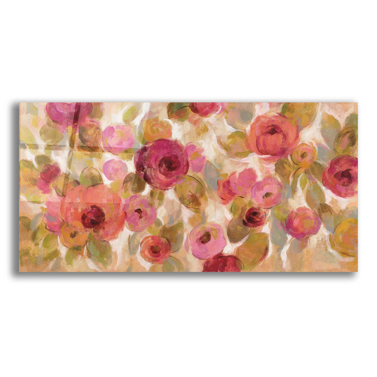 Epic Art 'Glorious Pink Floral I' by Silvia Vassileva, Acrylic Glass Wall Art