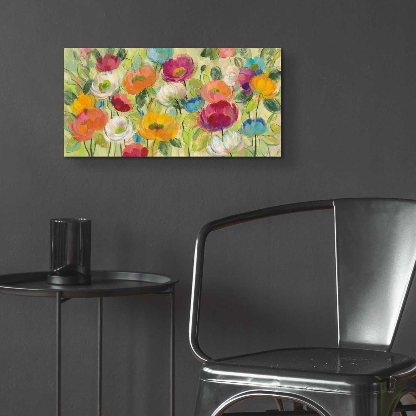 Epic Art 'Chartreuse Garden' by Silvia Vassileva, Acrylic Glass Wall Art,24x12