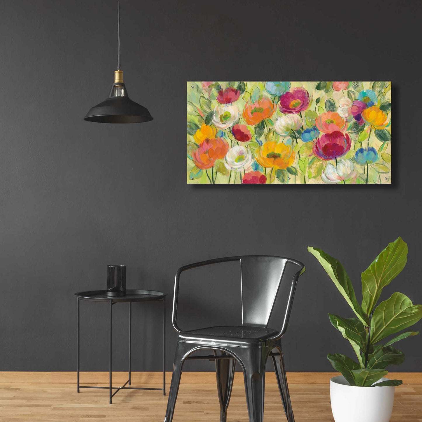 Epic Art 'Chartreuse Garden' by Silvia Vassileva, Acrylic Glass Wall Art,48x24