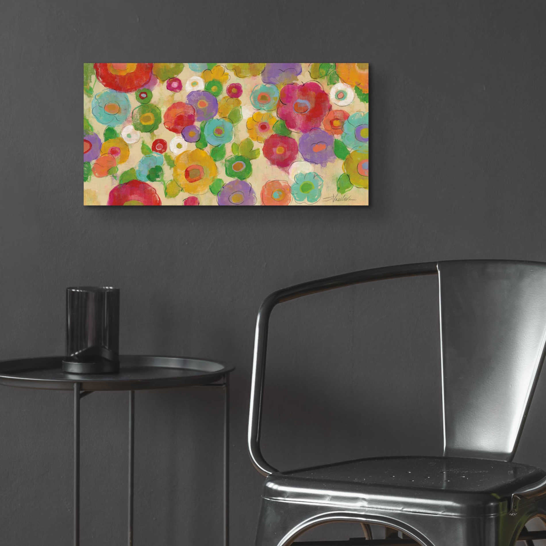 Epic Art 'Bohemian Bouquet I' by Silvia Vassileva, Acrylic Glass Wall Art,24x12