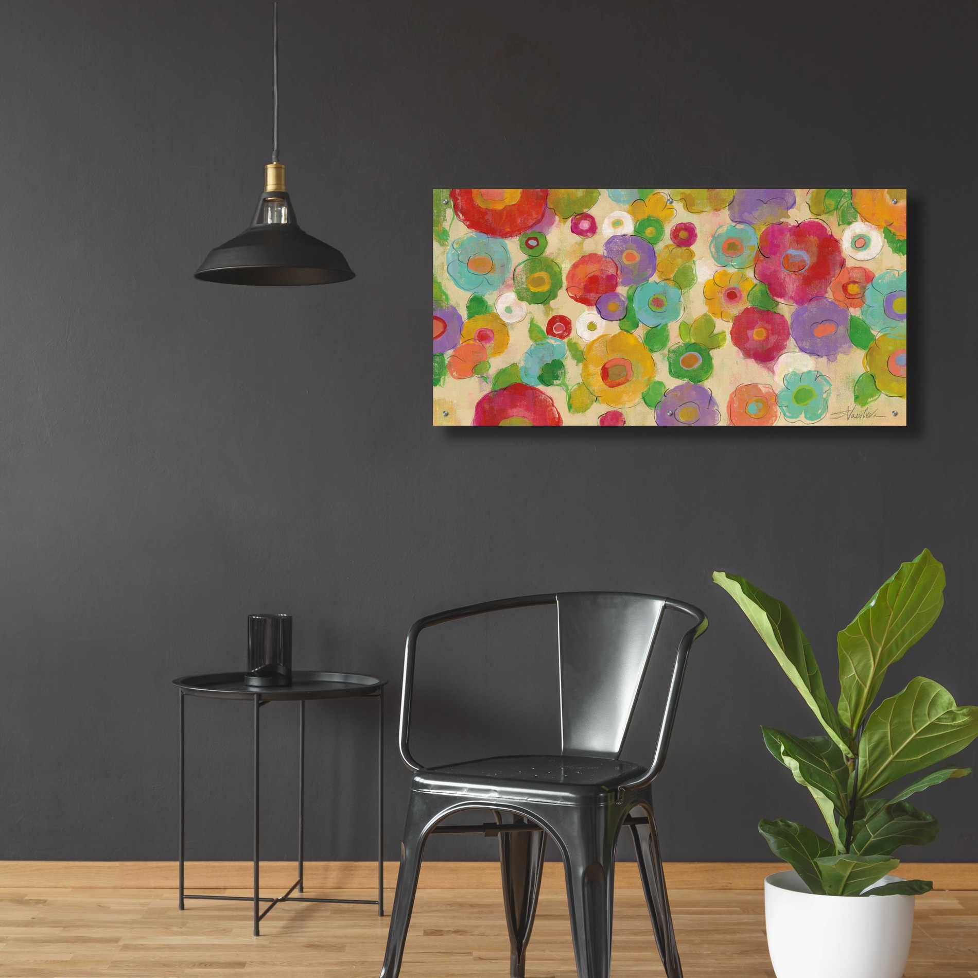 Epic Art 'Bohemian Bouquet I' by Silvia Vassileva, Acrylic Glass Wall Art,48x24