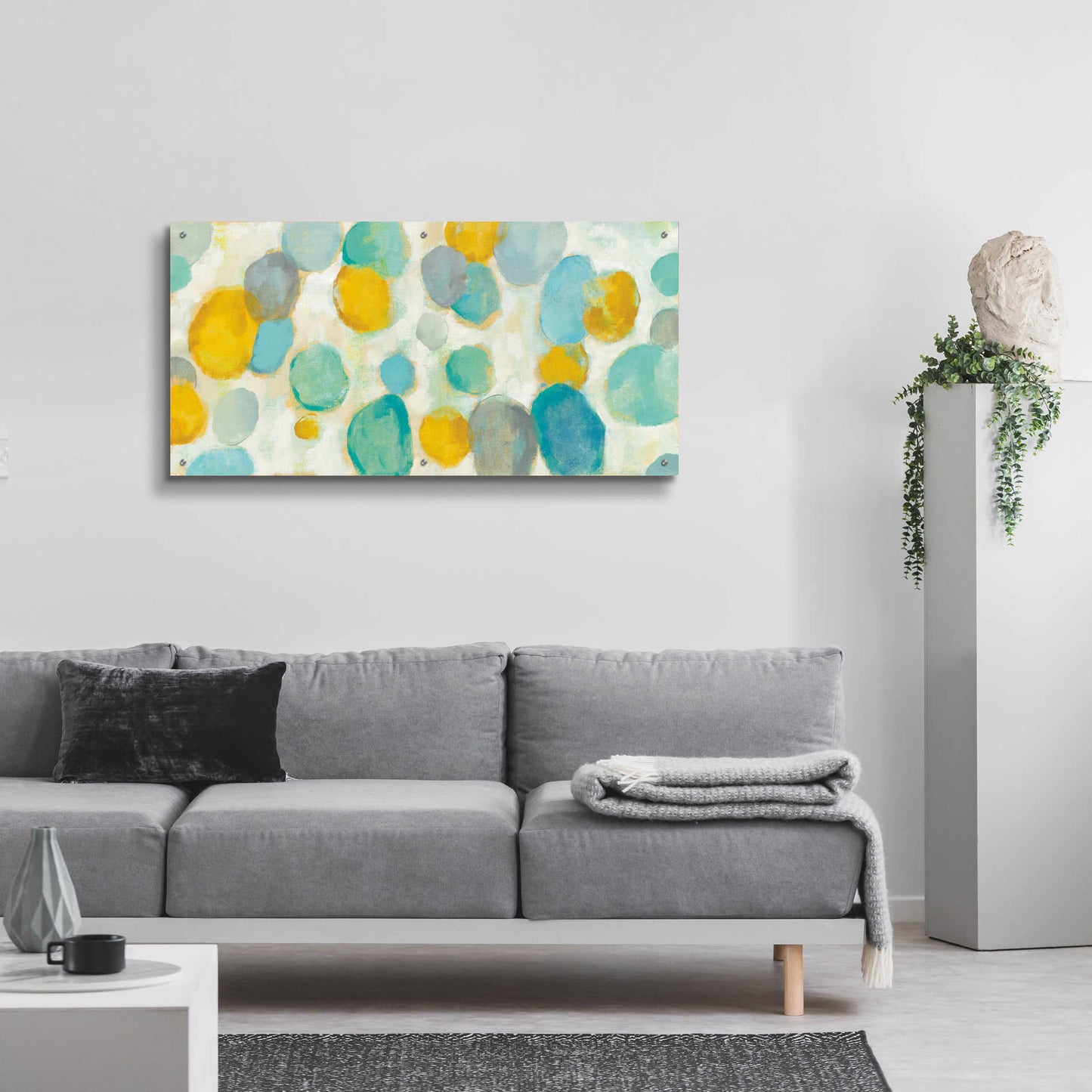 Epic Art 'Painted Pebbles' by Silvia Vassileva, Acrylic Glass Wall Art,48x24