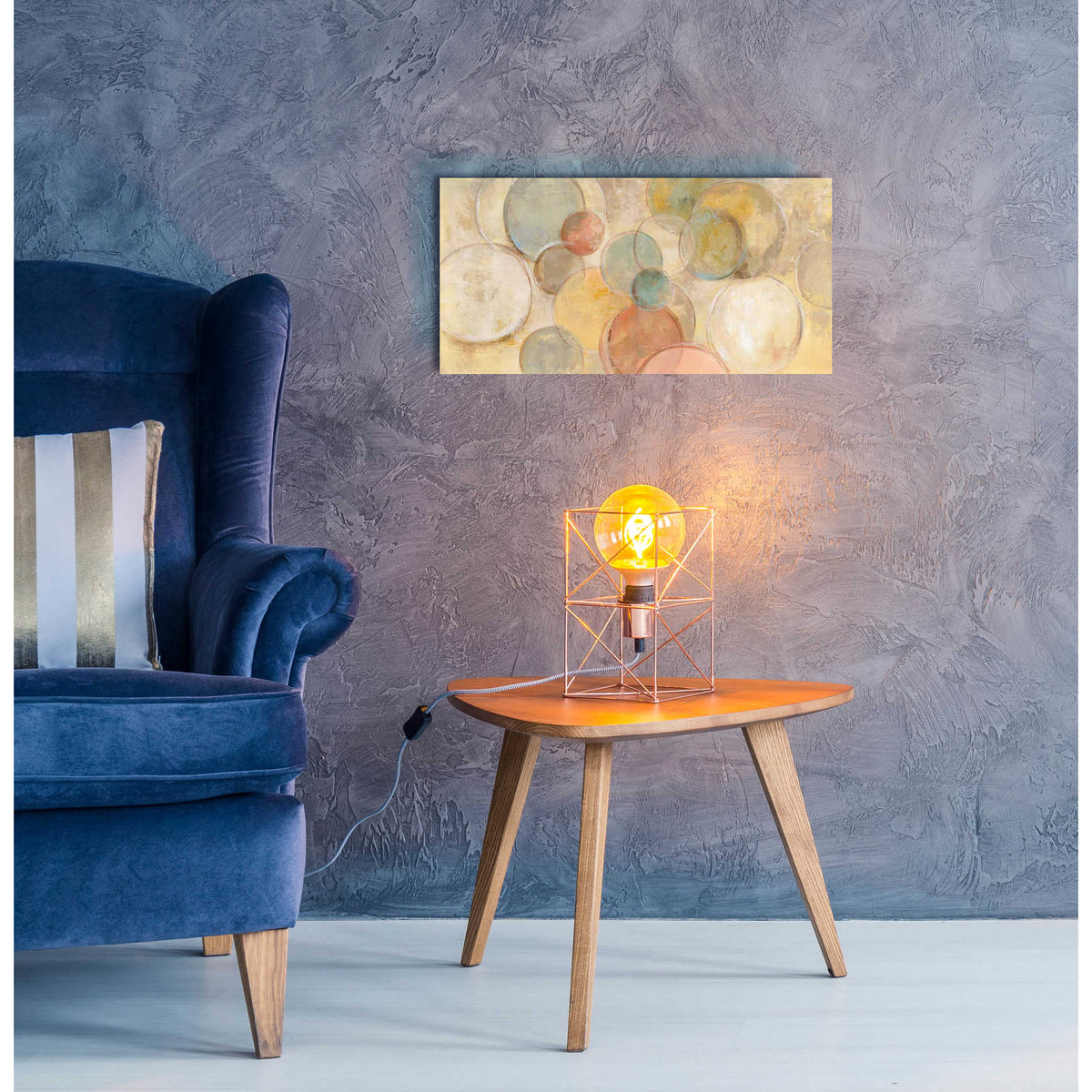Epic Art 'Fresco Bubbles' by Silvia Vassileva, Acrylic Glass Wall Art,24x12