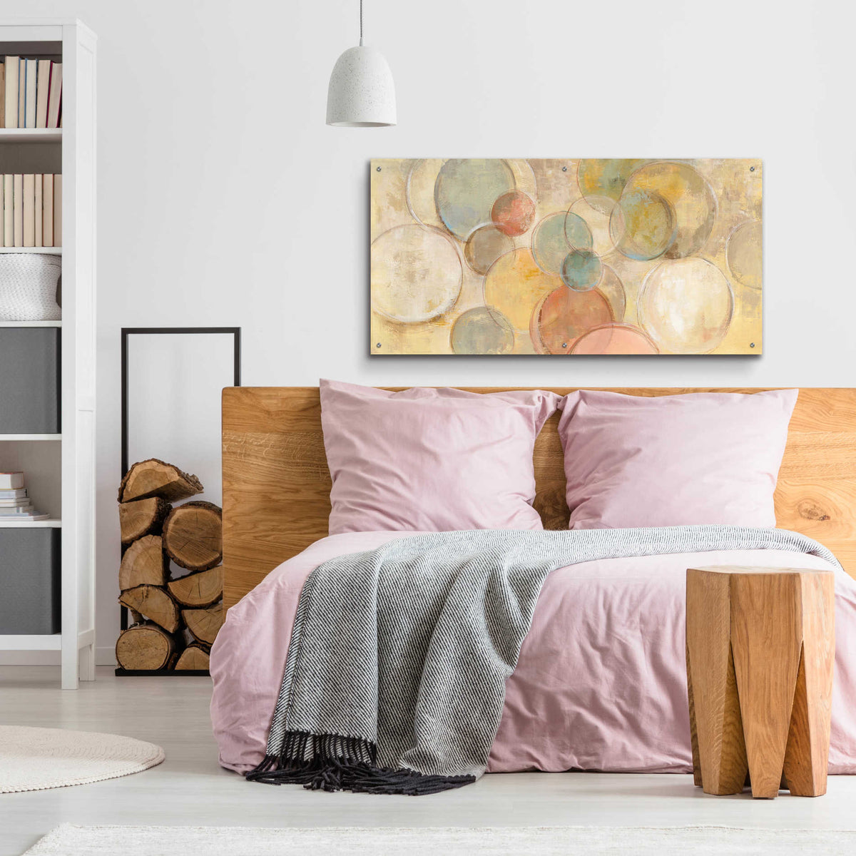 Epic Art 'Fresco Bubbles' by Silvia Vassileva, Acrylic Glass Wall Art,48x24