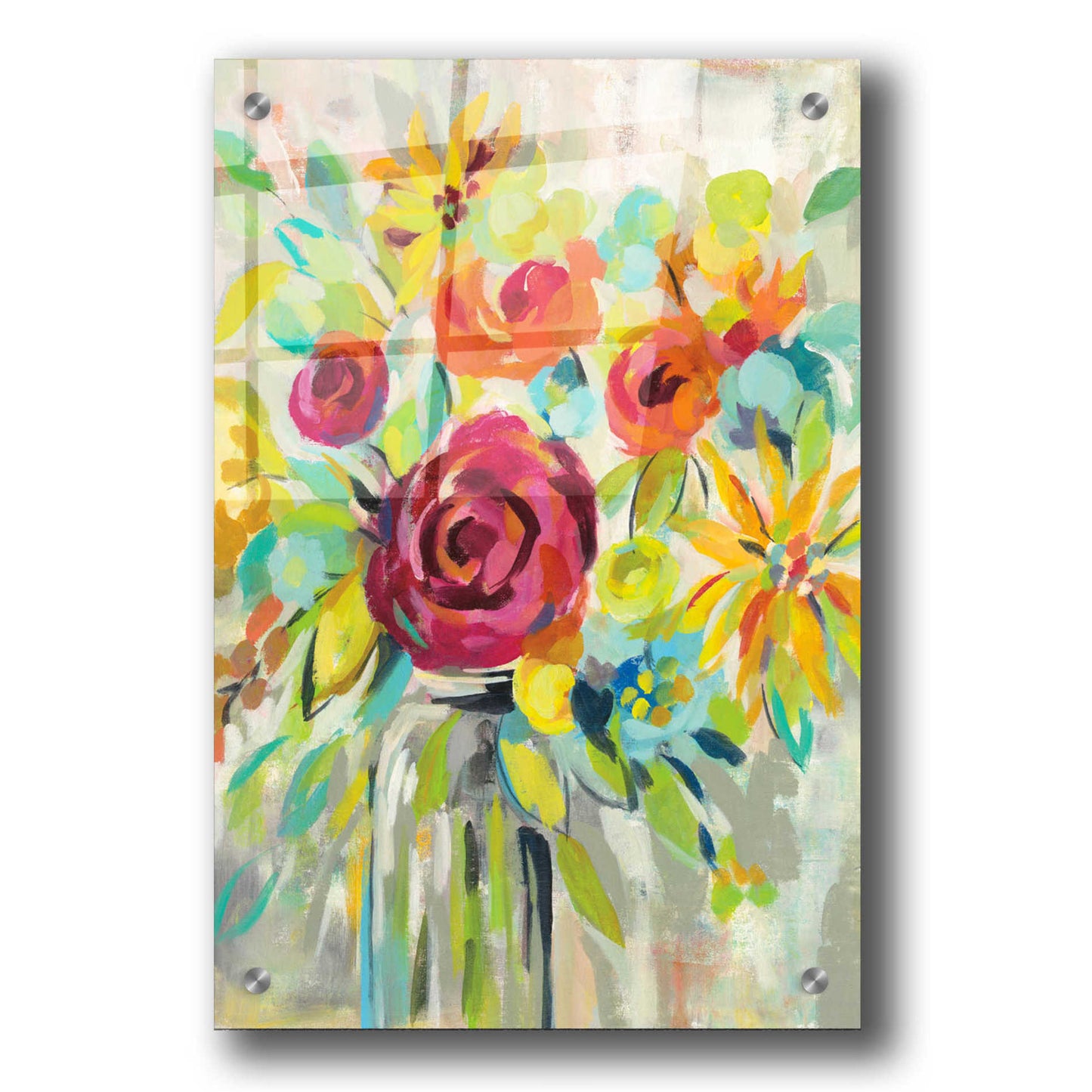 Epic Art 'Flower Still Life I' by Silvia Vassileva, Acrylic Glass Wall Art,24x36