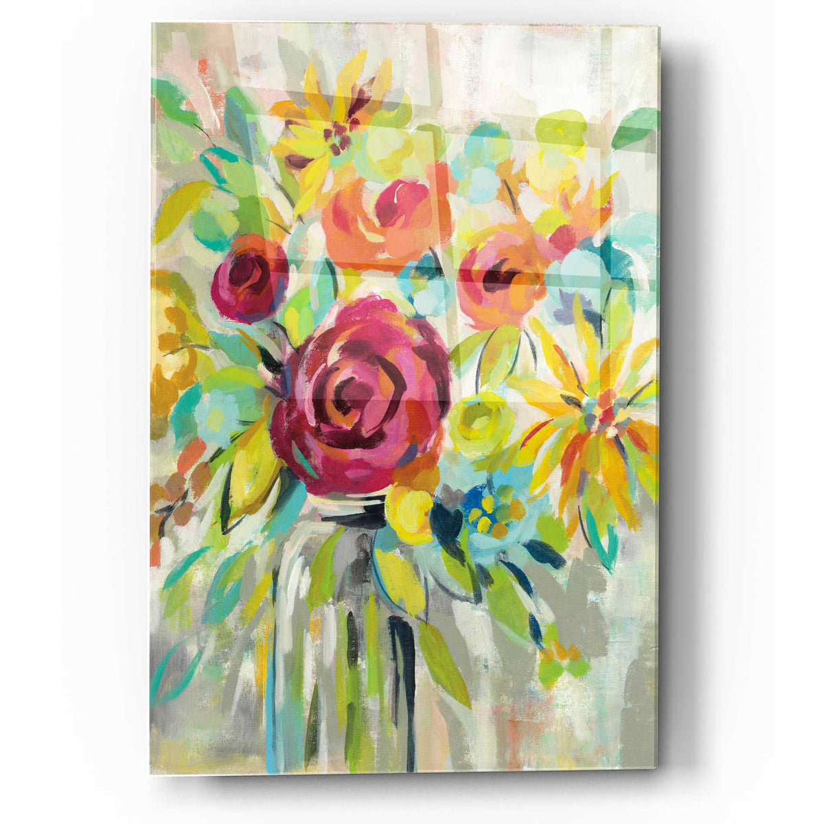 Epic Art 'Flower Still Life I' by Silvia Vassileva, Acrylic Glass Wall Art