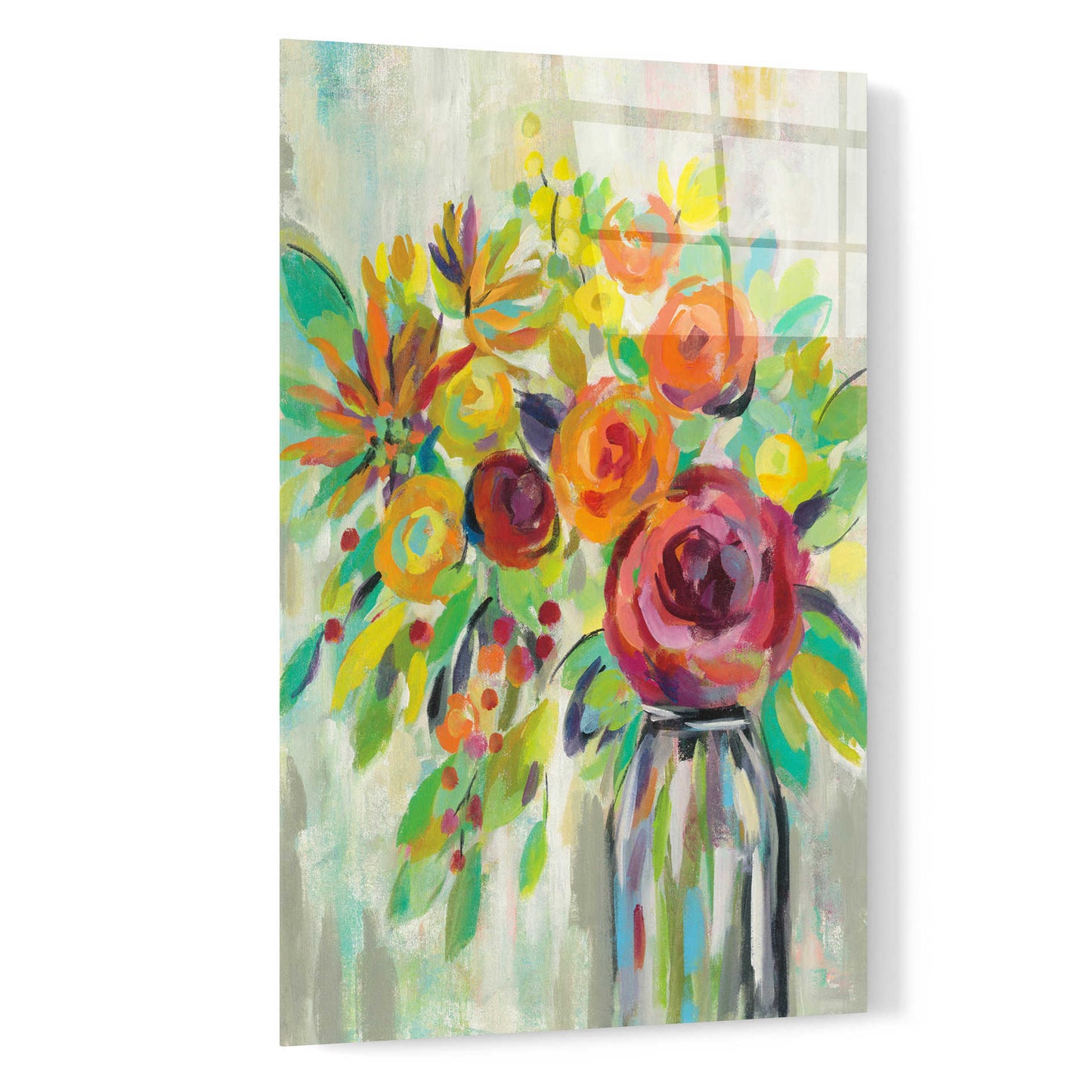 Epic Art 'Flower Still Life II' by Silvia Vassileva, Acrylic Glass Wall Art,16x24