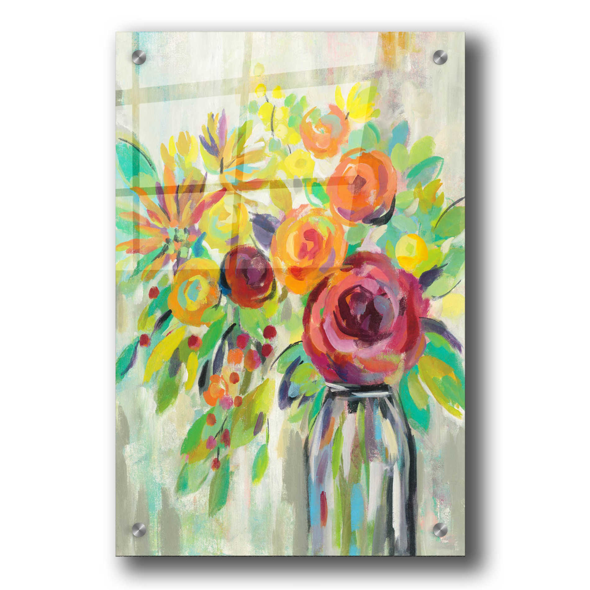 Epic Art 'Flower Still Life II' by Silvia Vassileva, Acrylic Glass Wall Art,24x36