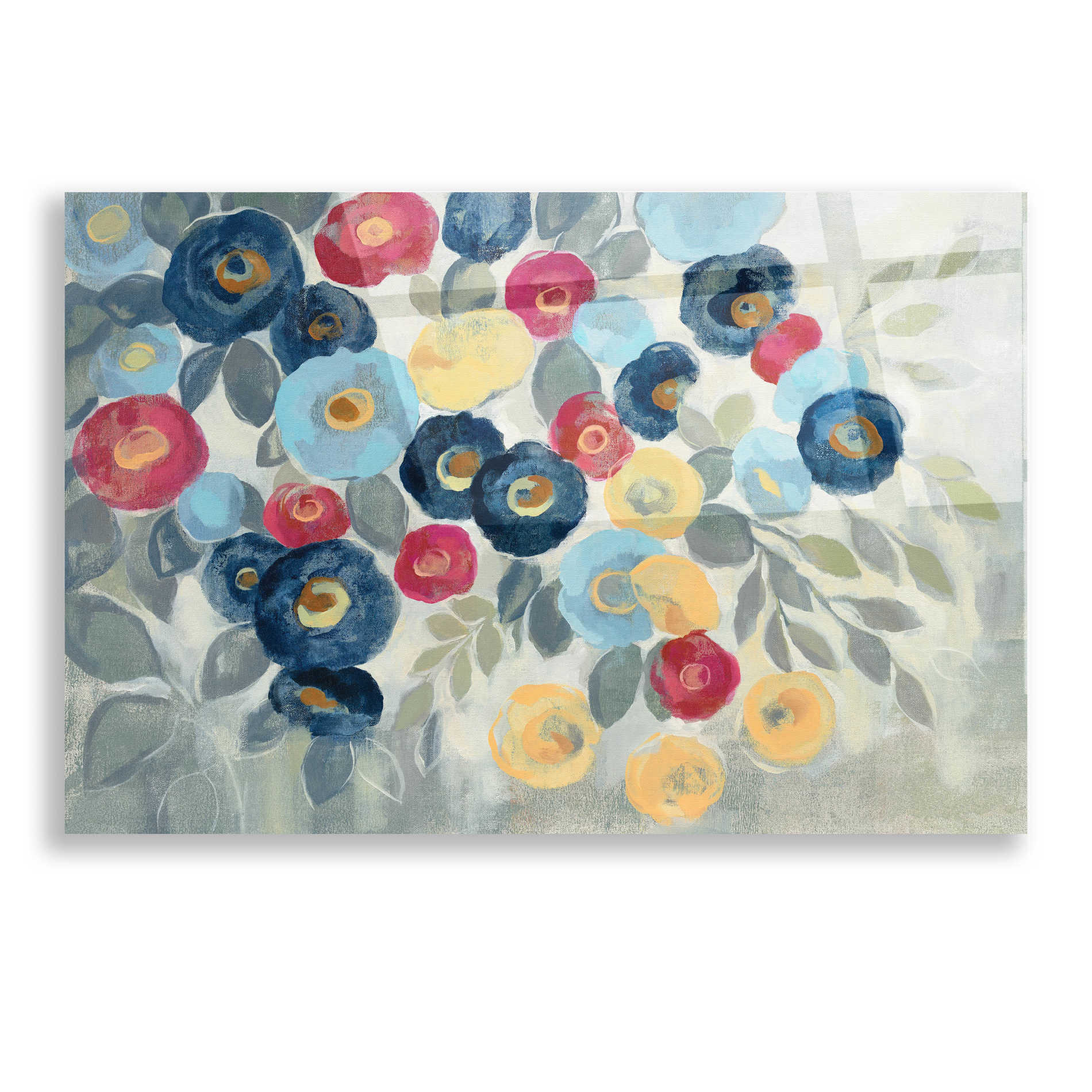 Epic Art 'Winter Flowers I' by Silvia Vassileva, Acrylic Glass Wall Art,16x12