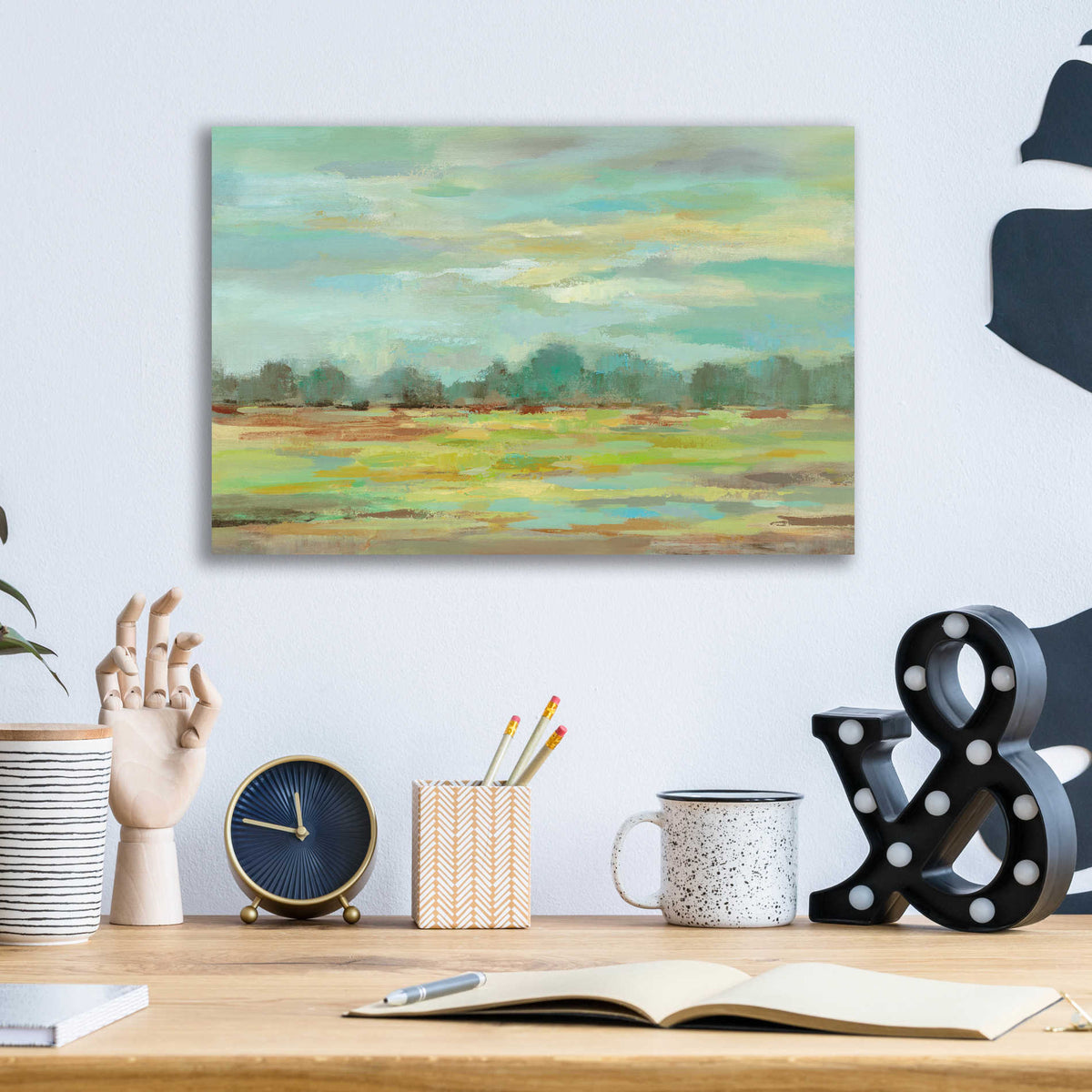 Epic Art 'Teal Forest' by Silvia Vassileva, Acrylic Glass Wall Art,16x12