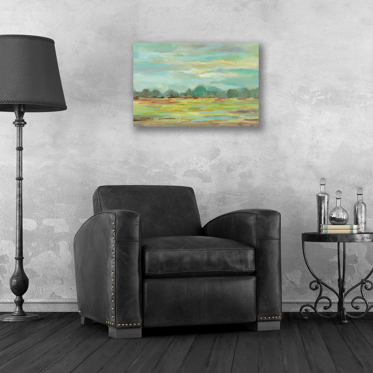 Epic Art 'Teal Forest' by Silvia Vassileva, Acrylic Glass Wall Art,24x16
