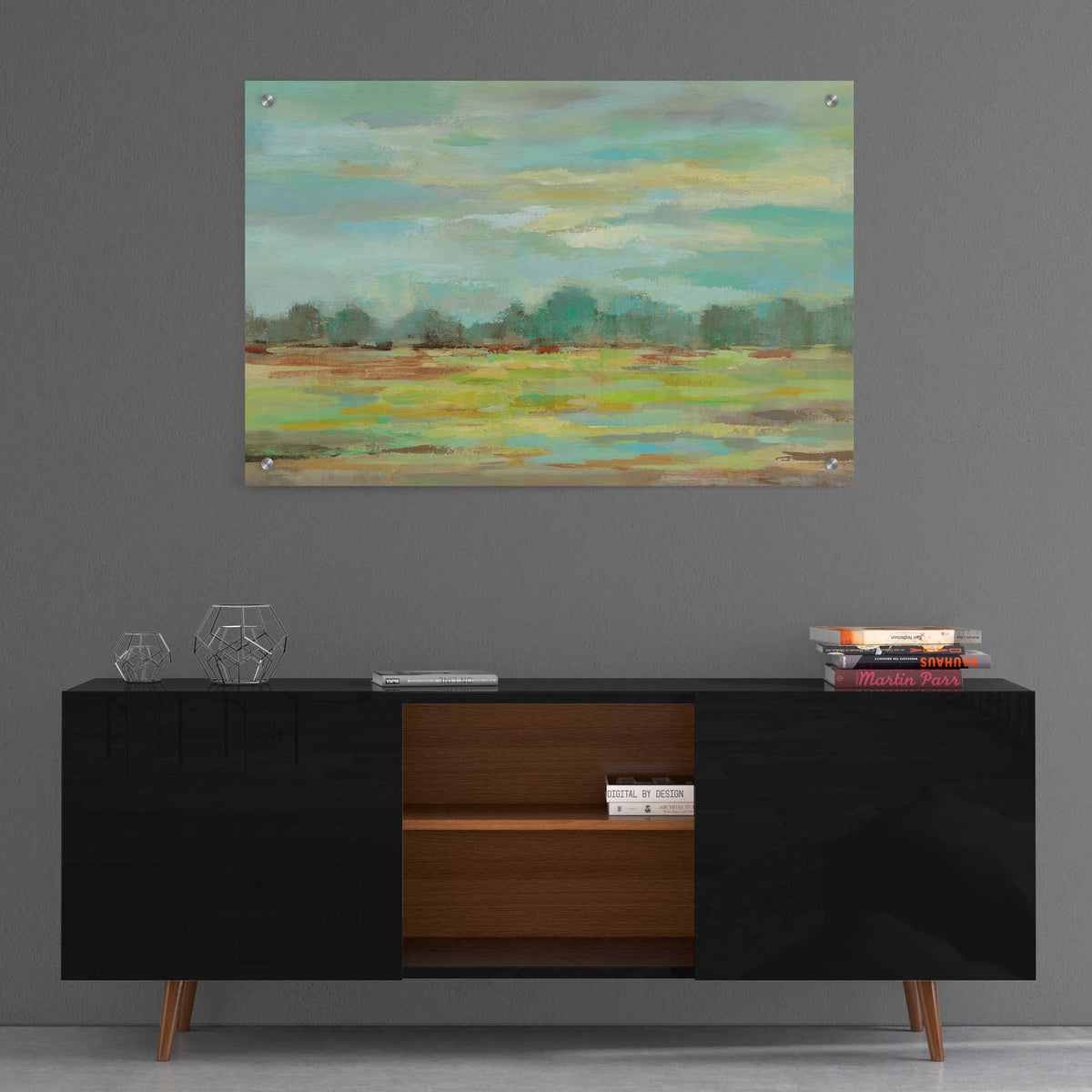 Epic Art 'Teal Forest' by Silvia Vassileva, Acrylic Glass Wall Art,36x24