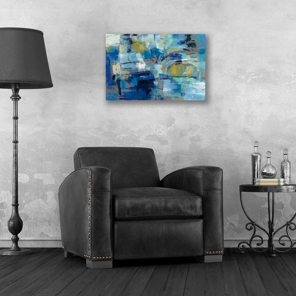 Epic Art 'Ultramarine Waves III' by Silvia Vassileva, Acrylic Glass Wall Art,24x16