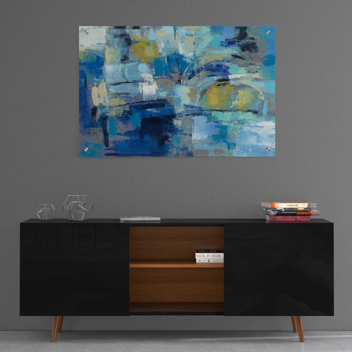 Epic Art 'Ultramarine Waves III' by Silvia Vassileva, Acrylic Glass Wall Art,36x24