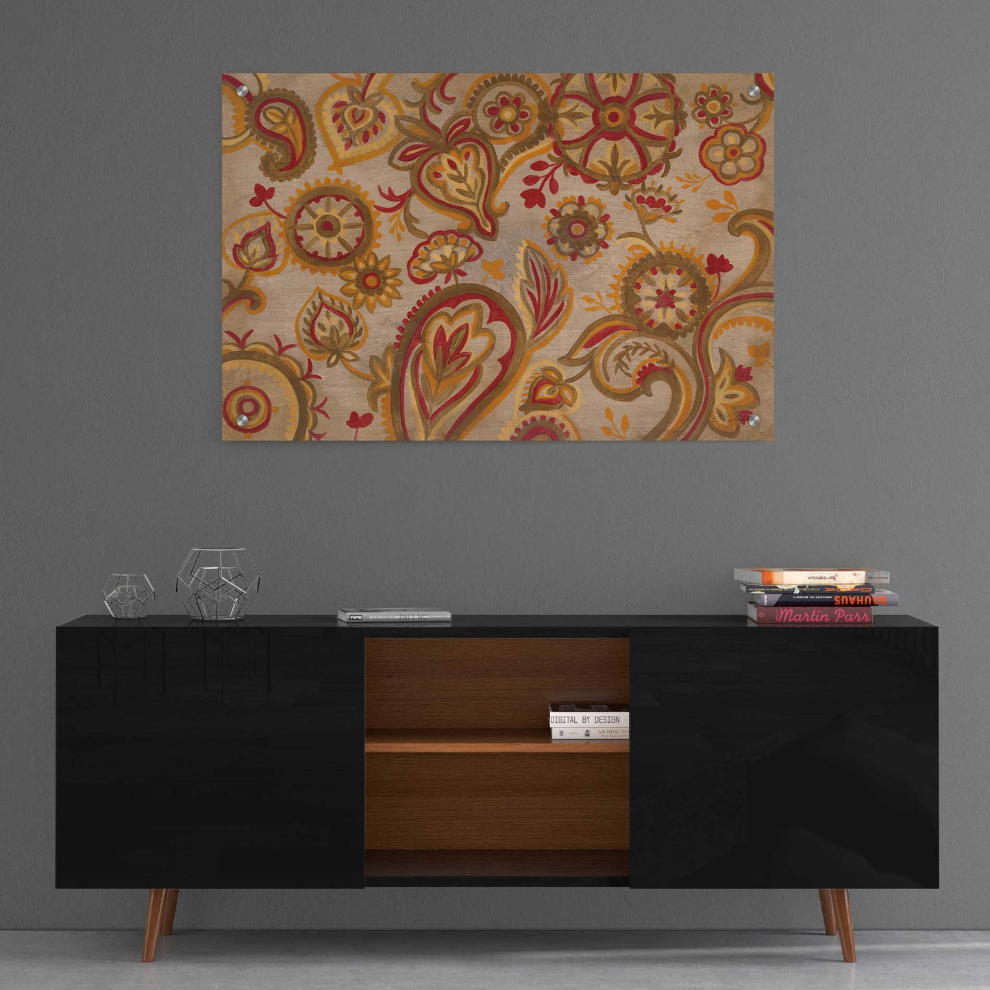 Epic Art 'Linen Paisley' by Silvia Vassileva, Acrylic Glass Wall Art,36x24