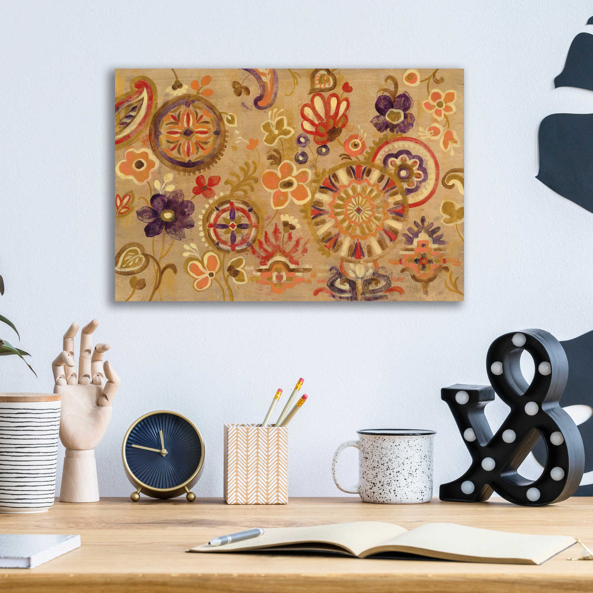 Epic Art 'Oriental Screen' by Silvia Vassileva, Acrylic Glass Wall Art,16x12