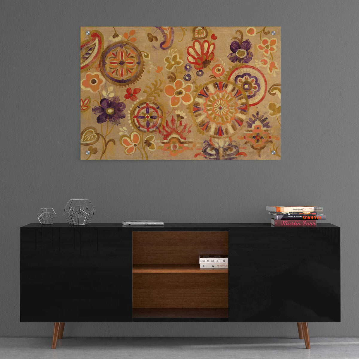 Epic Art 'Oriental Screen' by Silvia Vassileva, Acrylic Glass Wall Art,36x24