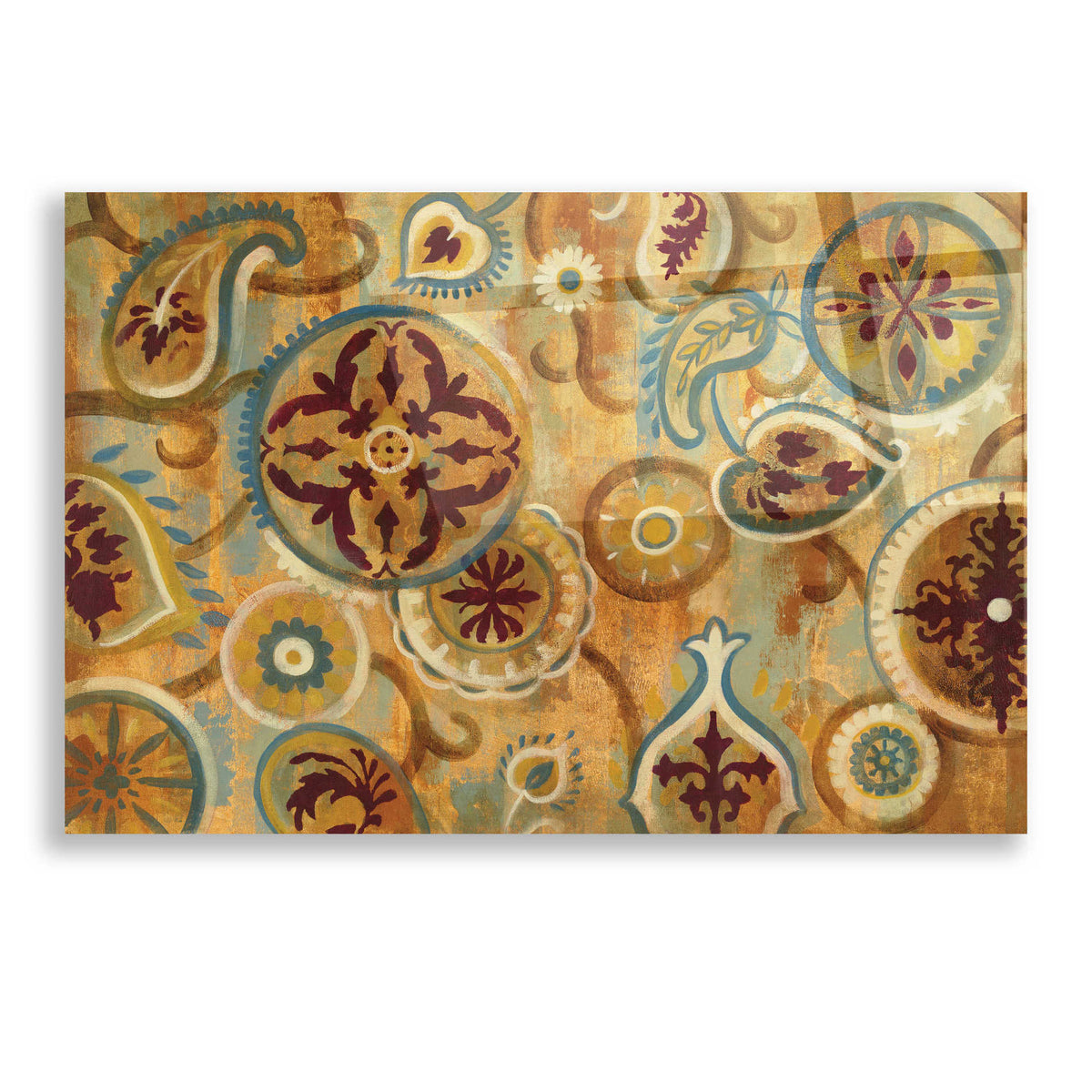 Epic Art 'Burnt Paisley and Mandalas' by Silvia Vassileva, Acrylic Glass Wall Art