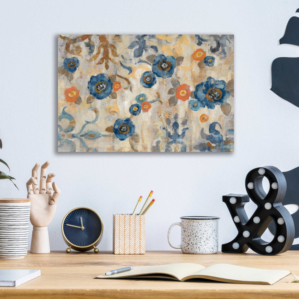 Epic Art 'Flowers and Fragments' by Silvia Vassileva, Acrylic Glass Wall Art,16x12
