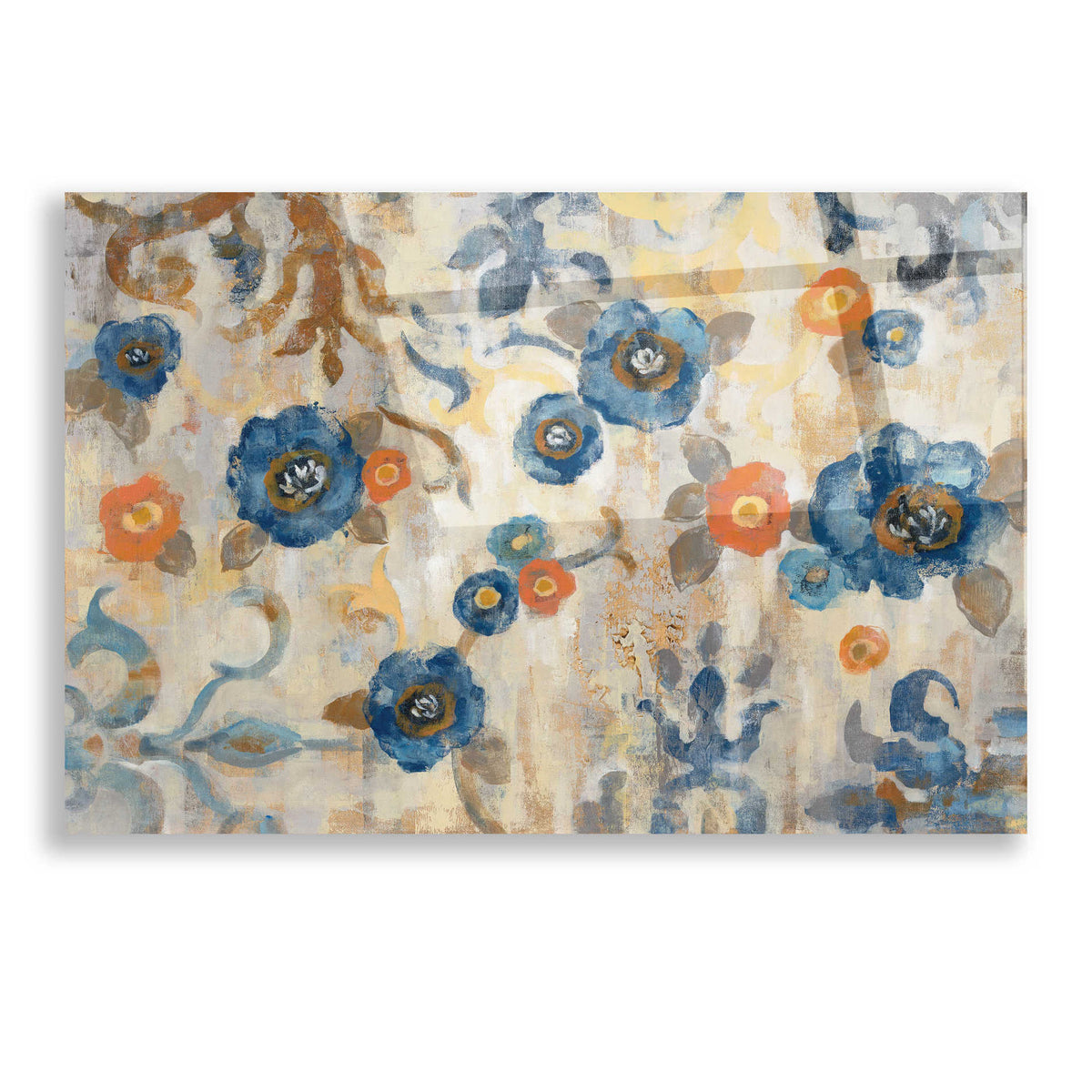 Epic Art 'Flowers and Fragments' by Silvia Vassileva, Acrylic Glass Wall Art