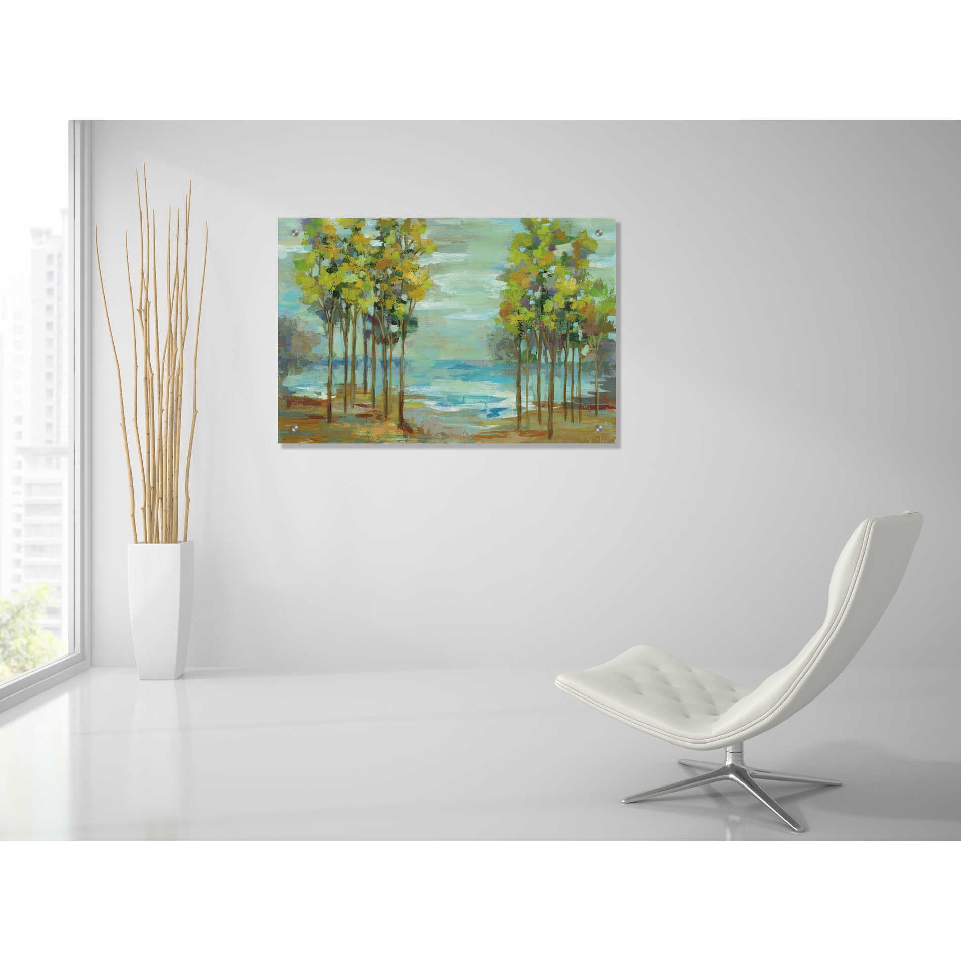 Epic Art 'Spring Trees' by Silvia Vassileva, Acrylic Glass Wall Art,36x24