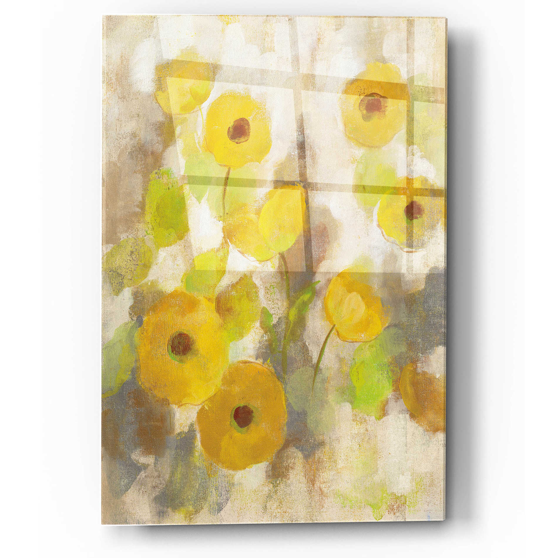 Epic Art 'Floating Yellow Flowers III' by Silvia Vassileva, Acrylic Glass Wall Art,12x16