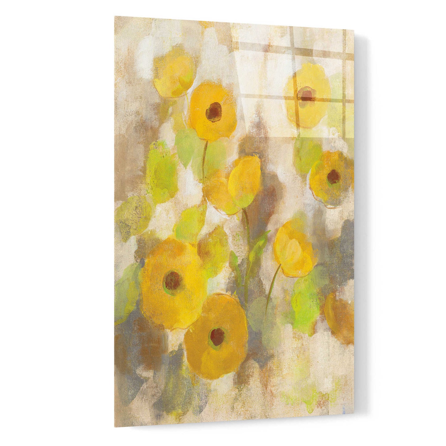 Epic Art 'Floating Yellow Flowers III' by Silvia Vassileva, Acrylic Glass Wall Art,16x24