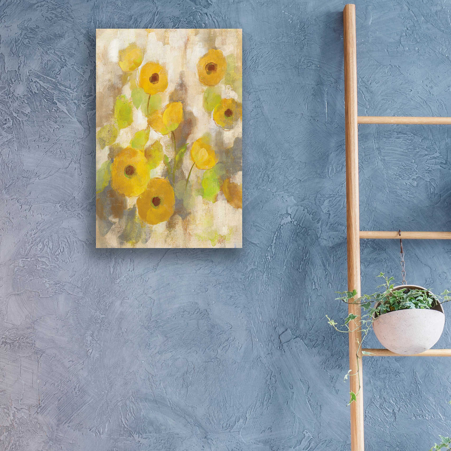 Epic Art 'Floating Yellow Flowers III' by Silvia Vassileva, Acrylic Glass Wall Art,16x24