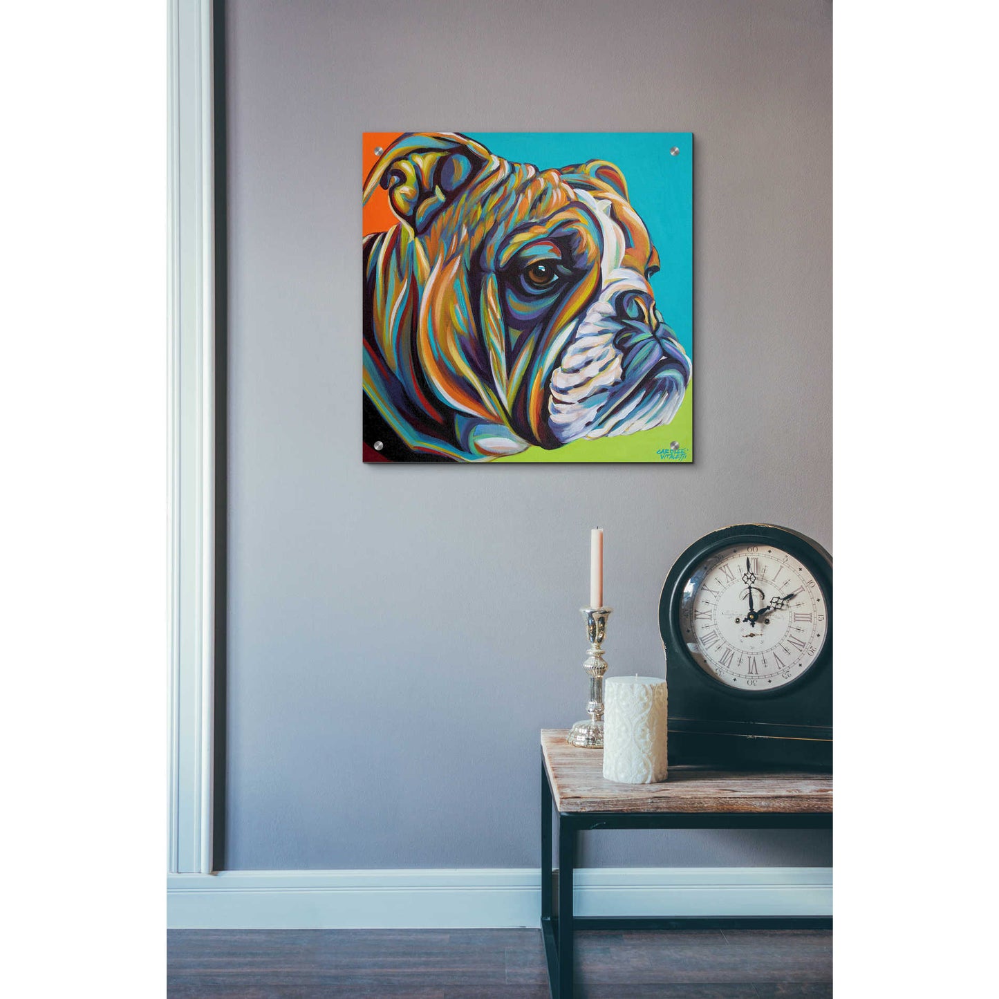 Epic Art 'Dog Friend I' by Carolee Vitaletti, Acrylic Glass Wall Art,24x24