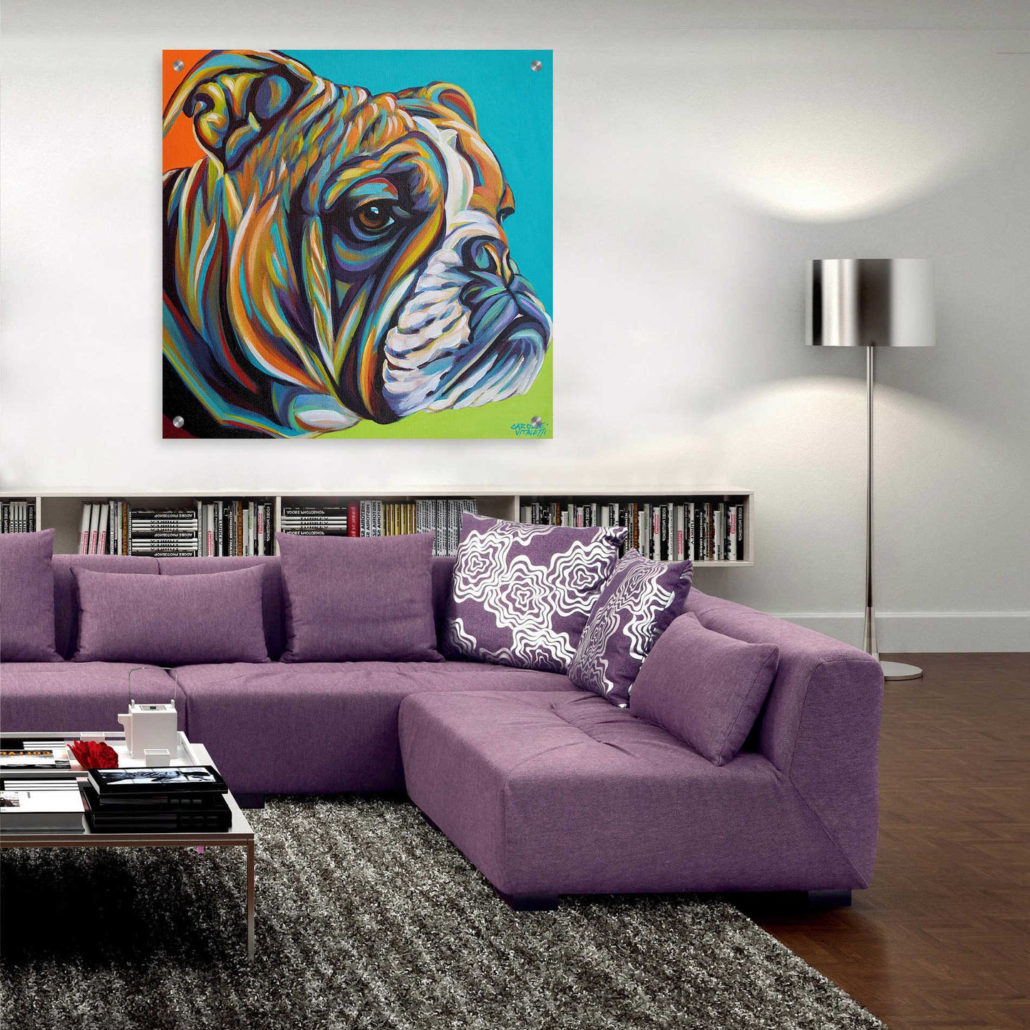Epic Art 'Dog Friend I' by Carolee Vitaletti, Acrylic Glass Wall Art,36x36