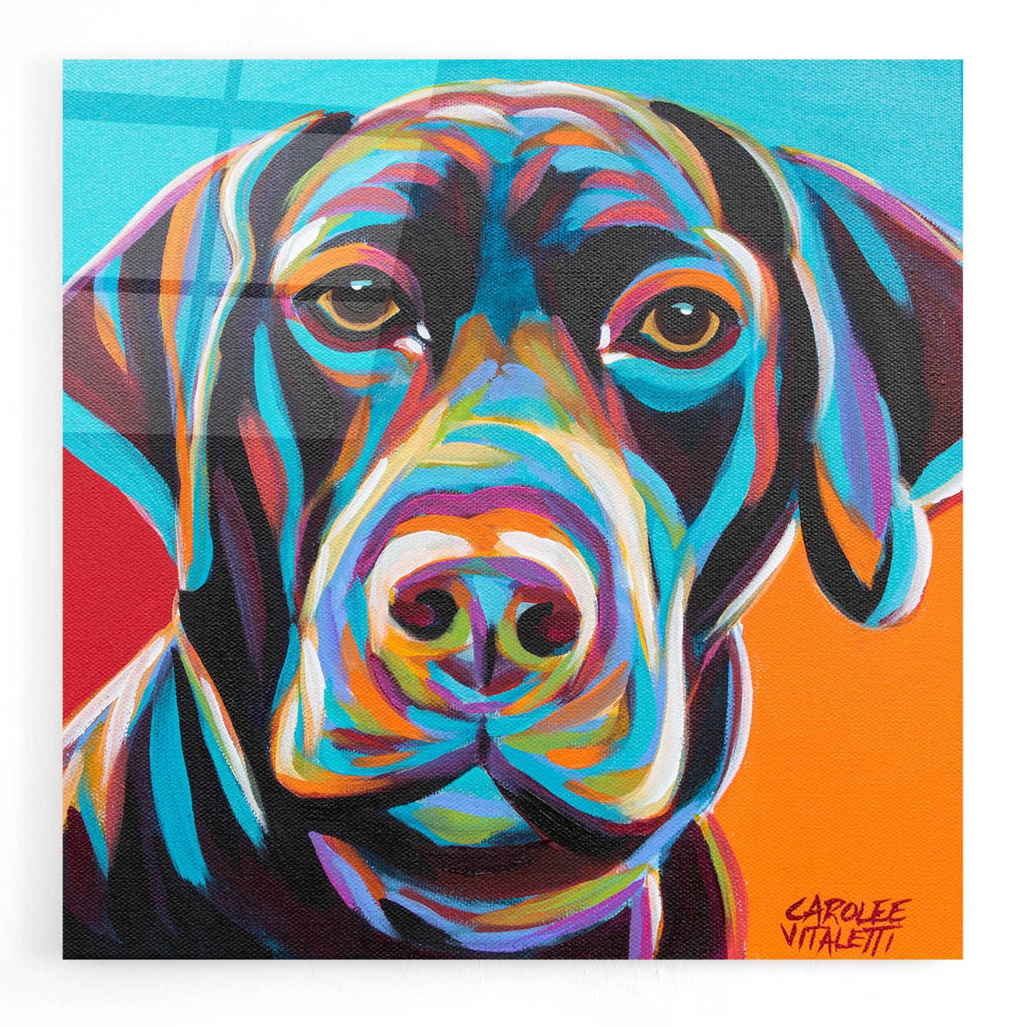 Epic Art 'Dog Friend II' by Carolee Vitaletti, Acrylic Glass Wall Art