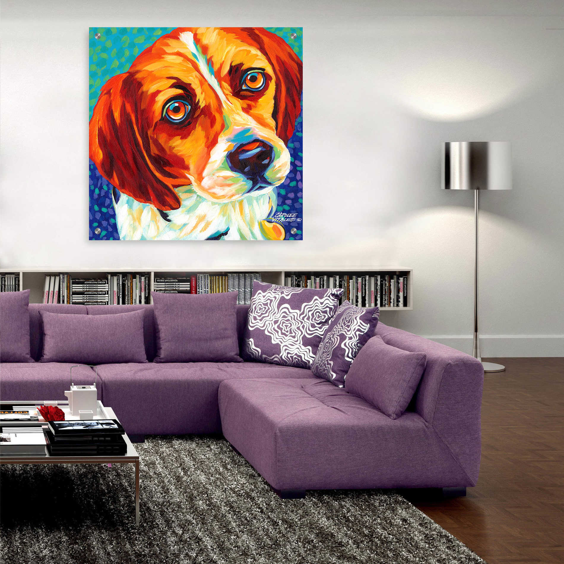 Epic Art 'Dogs in Color II' by Carolee Vitaletti, Acrylic Glass Wall Art,36x36