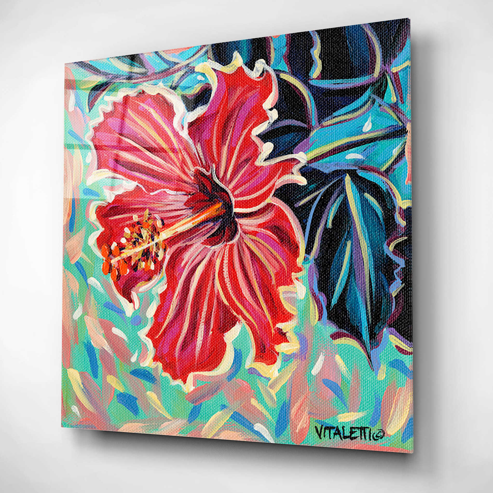 Epic Art 'Hawaiian Beauty II' by Carolee Vitaletti, Acrylic Glass Wall Art,12x12