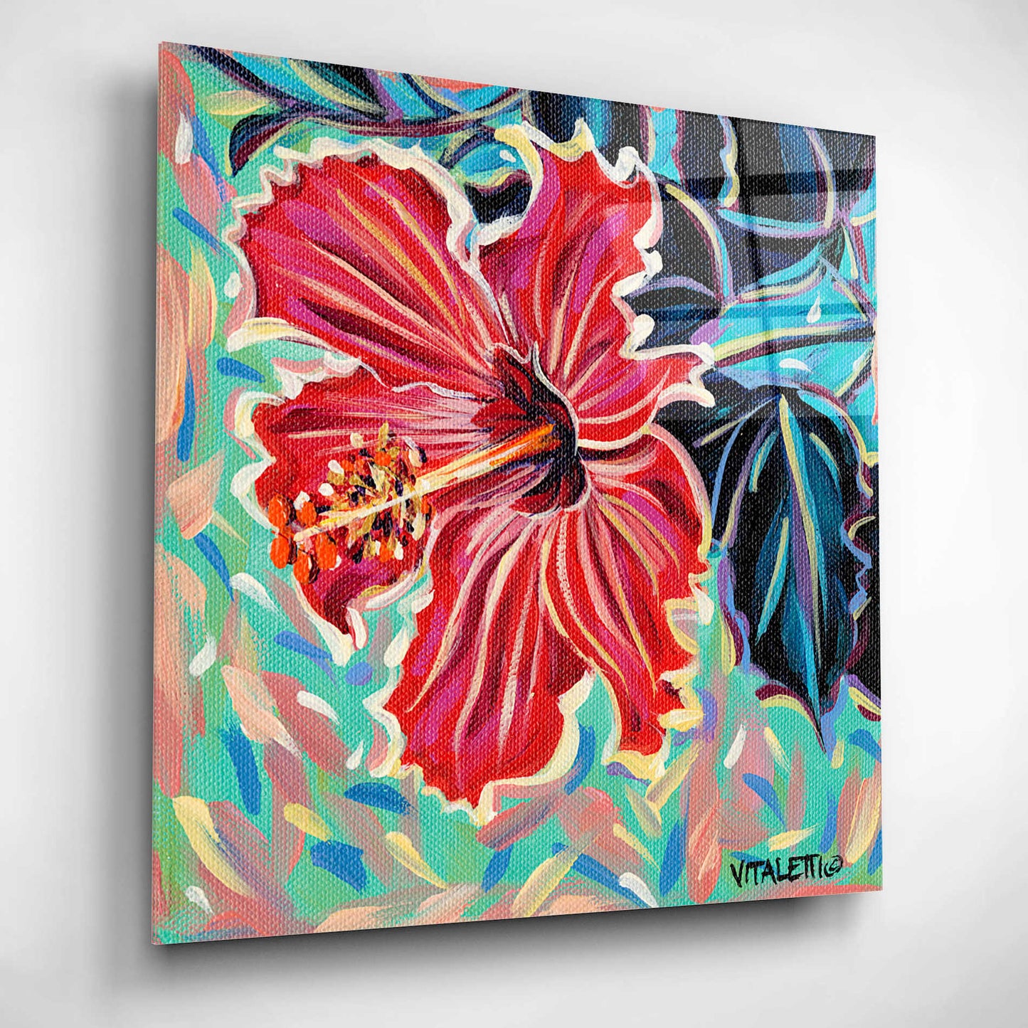 Epic Art 'Hawaiian Beauty II' by Carolee Vitaletti, Acrylic Glass Wall Art,12x12