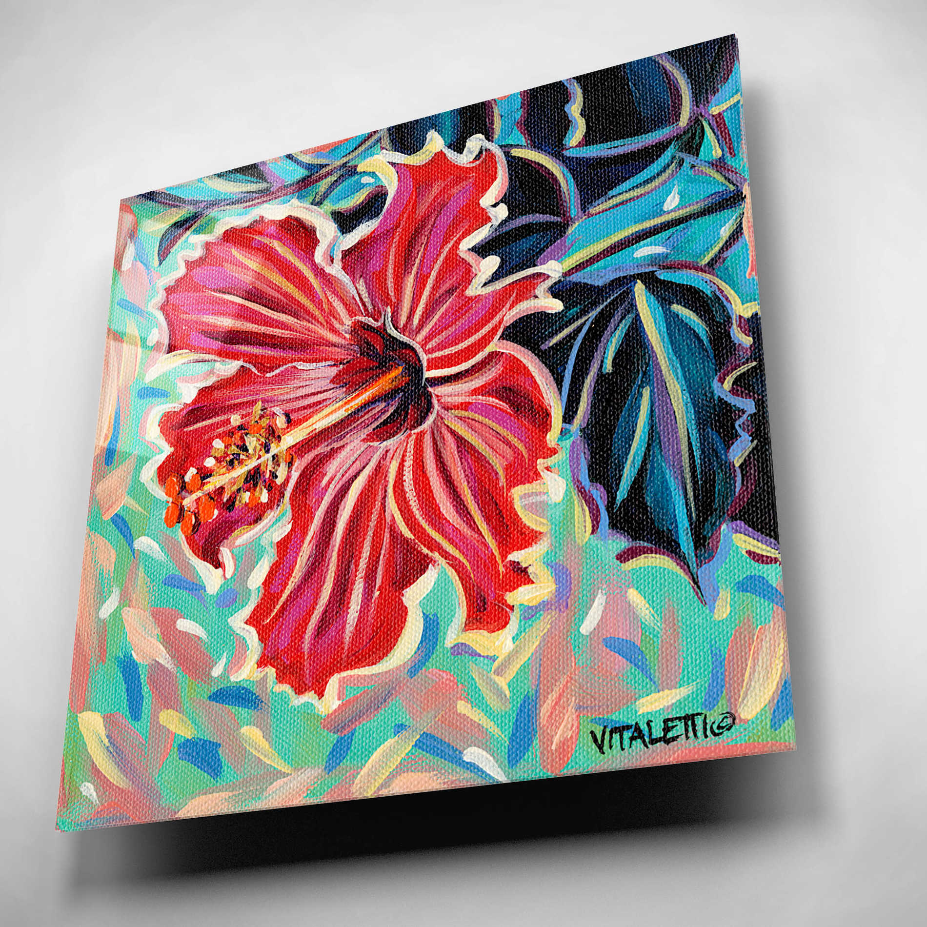 Epic Art 'Hawaiian Beauty II' by Carolee Vitaletti, Acrylic Glass Wall Art,12x12