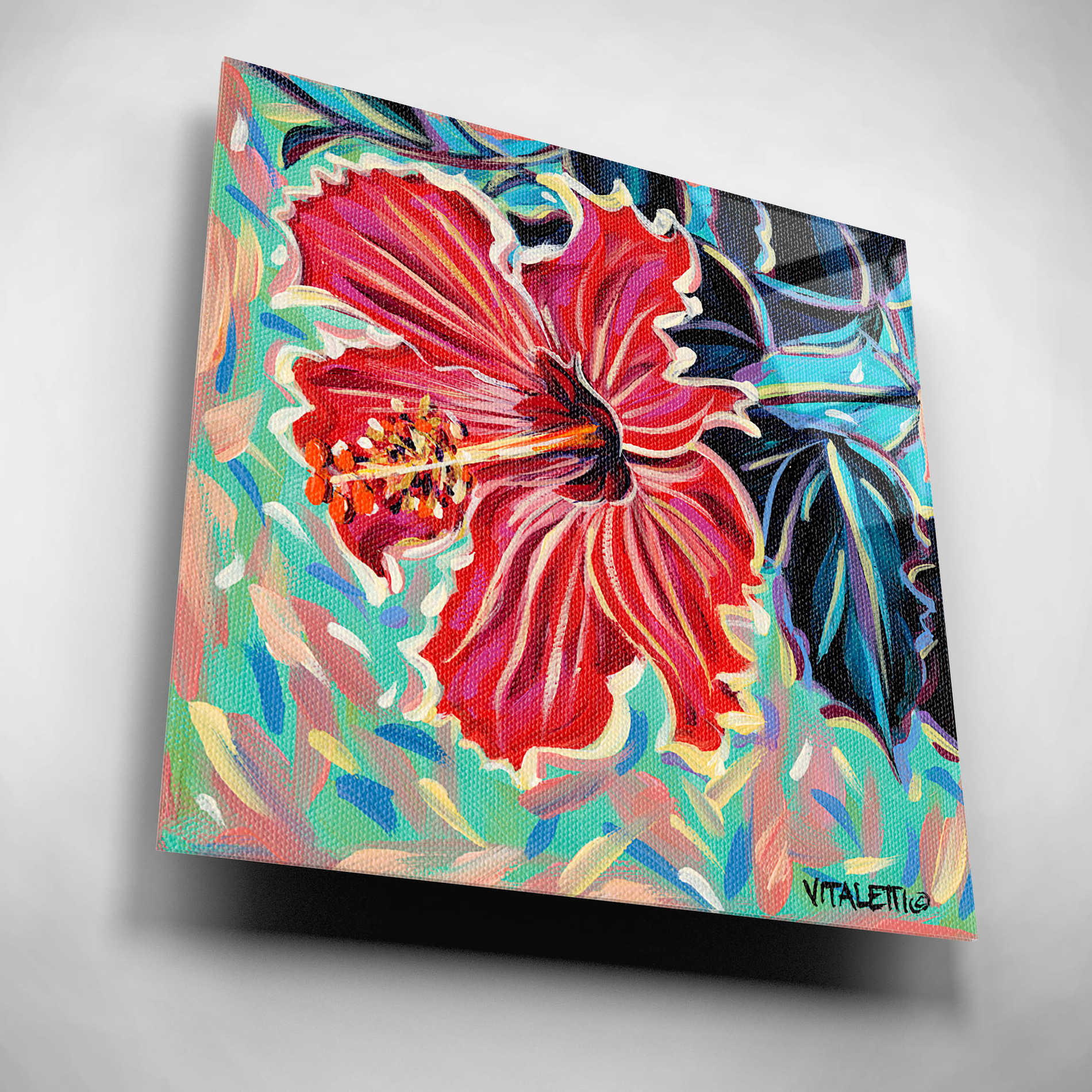 Epic Art 'Hawaiian Beauty II' by Carolee Vitaletti, Acrylic Glass Wall Art,12x12