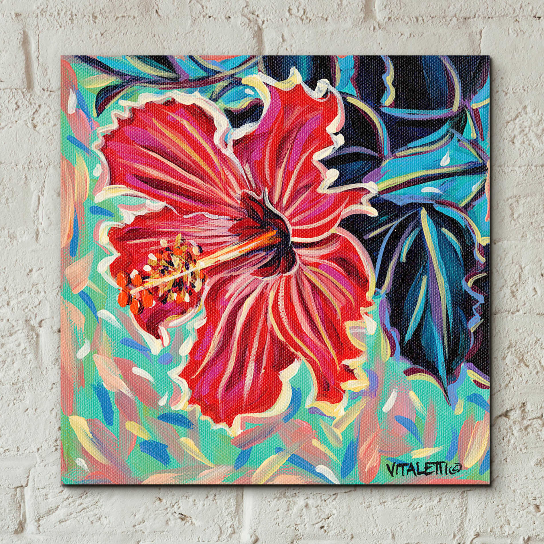 Epic Art 'Hawaiian Beauty II' by Carolee Vitaletti, Acrylic Glass Wall Art,12x12