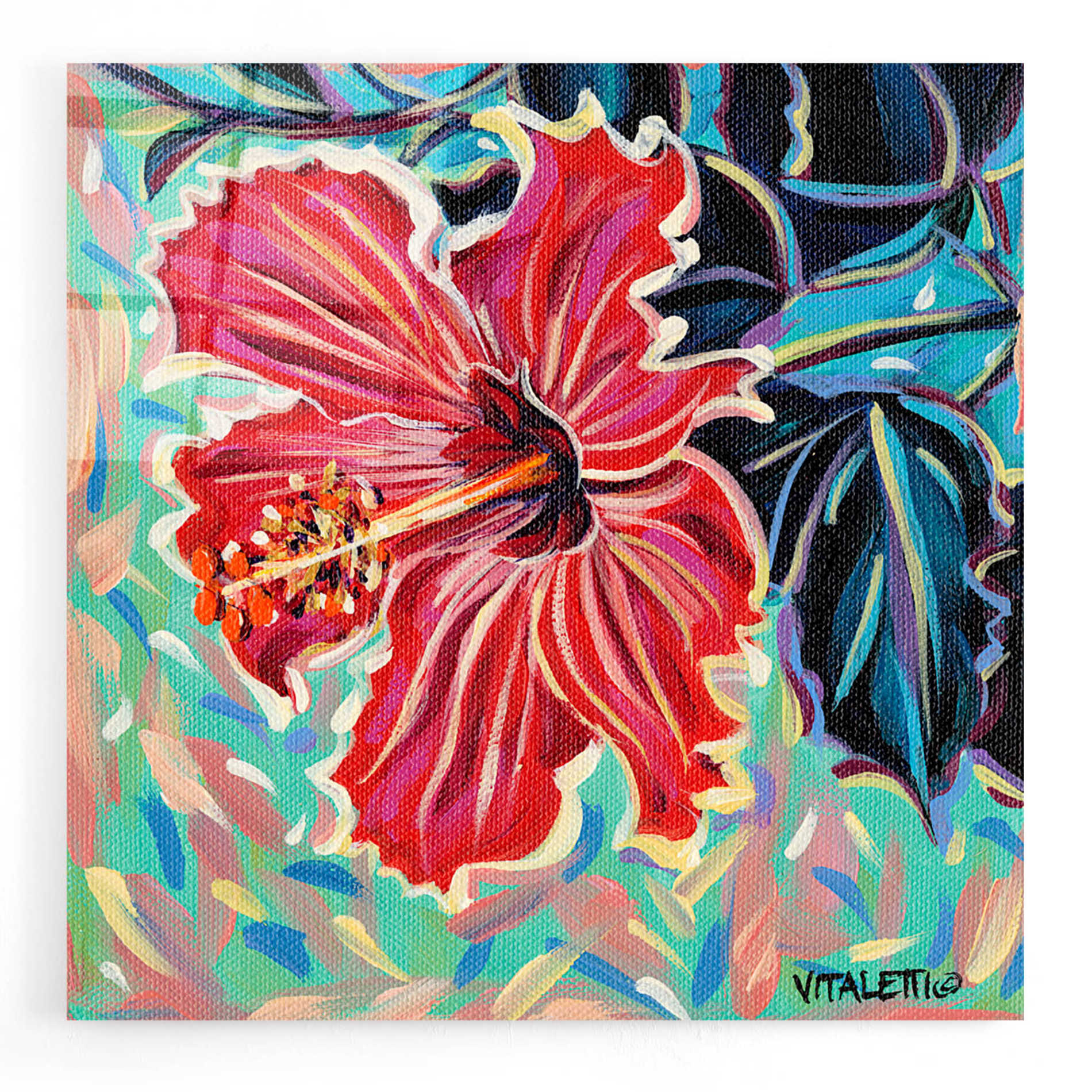 Epic Art 'Hawaiian Beauty II' by Carolee Vitaletti, Acrylic Glass Wall Art,12x12