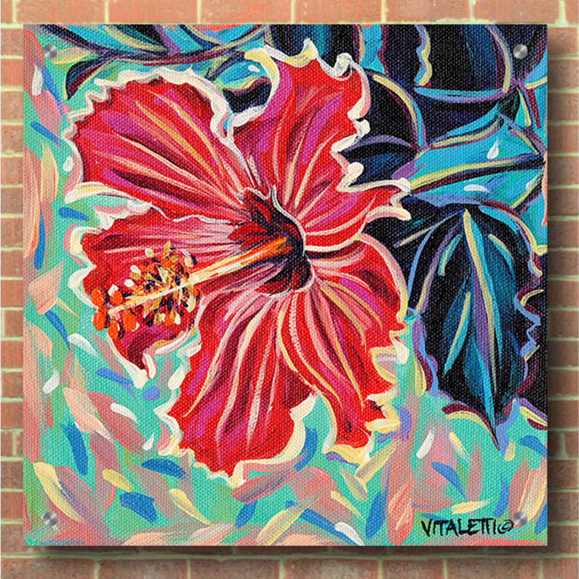 Epic Art 'Hawaiian Beauty II' by Carolee Vitaletti, Acrylic Glass Wall Art,36x36