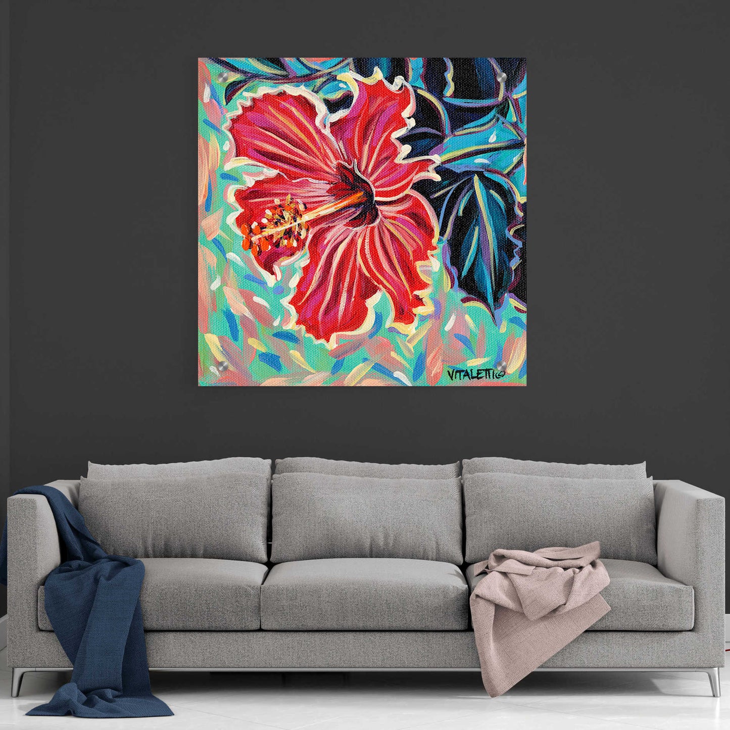 Epic Art 'Hawaiian Beauty II' by Carolee Vitaletti, Acrylic Glass Wall Art,36x36