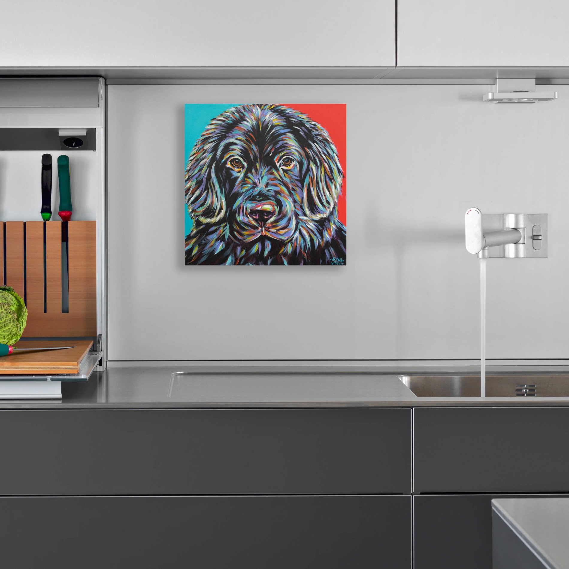 Epic Art 'Canine Buddy I' by Carolee Vitaletti, Acrylic Glass Wall Art,12x12