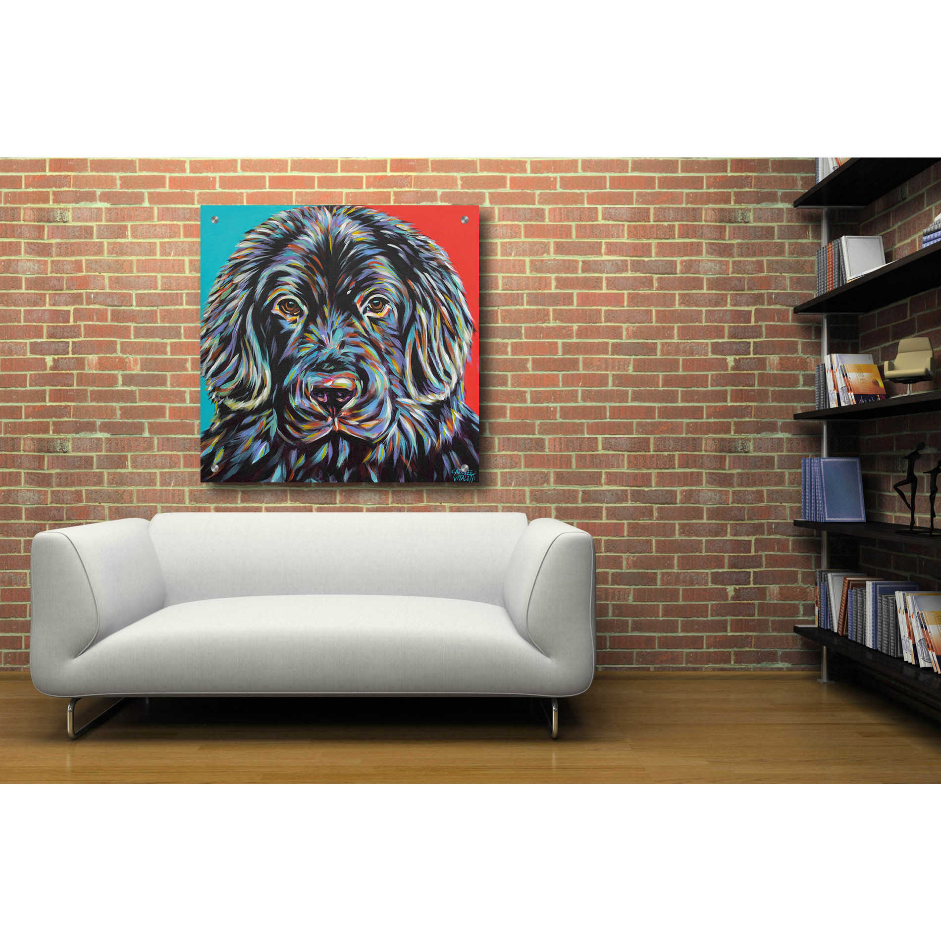 Epic Art 'Canine Buddy I' by Carolee Vitaletti, Acrylic Glass Wall Art,36x36