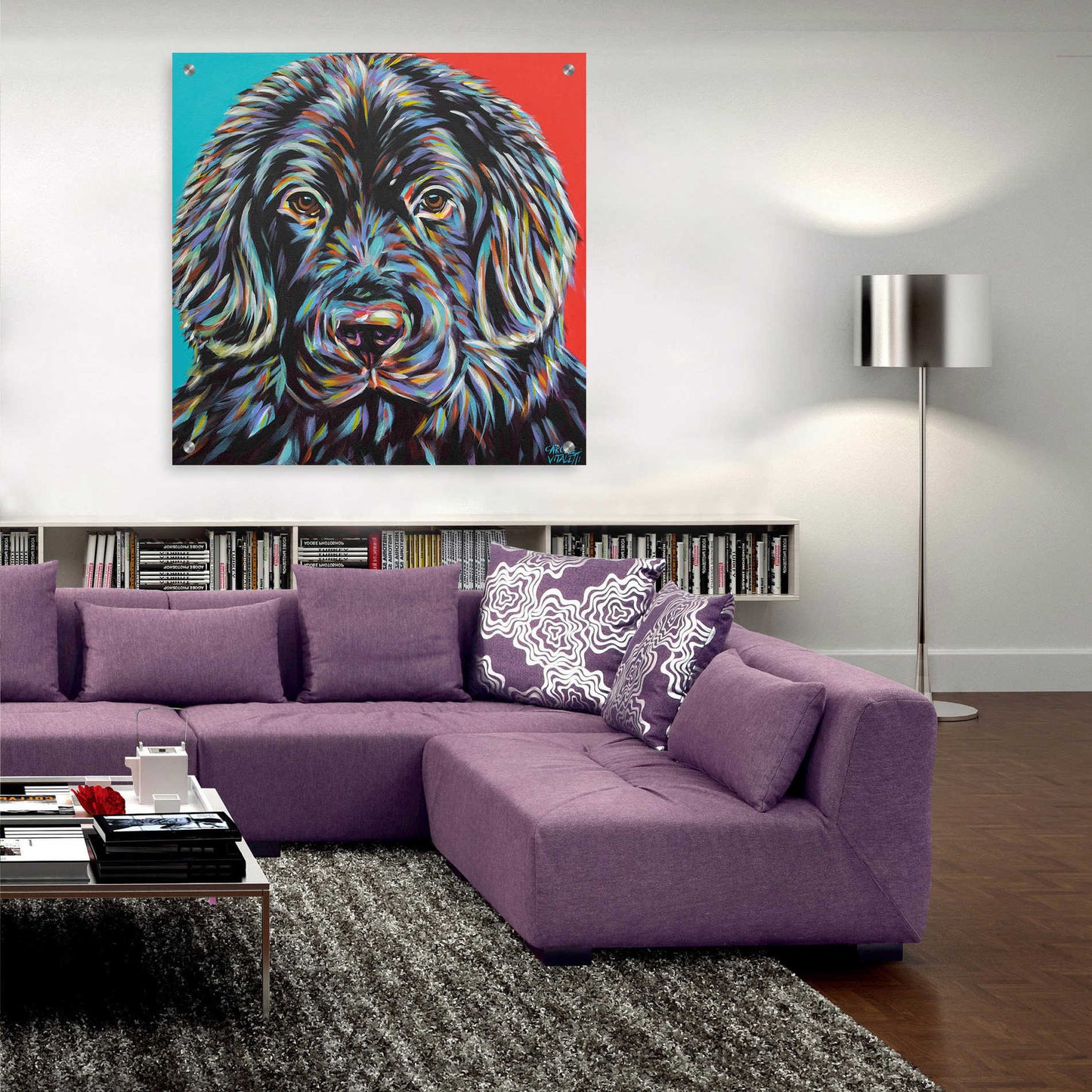 Epic Art 'Canine Buddy I' by Carolee Vitaletti, Acrylic Glass Wall Art,36x36